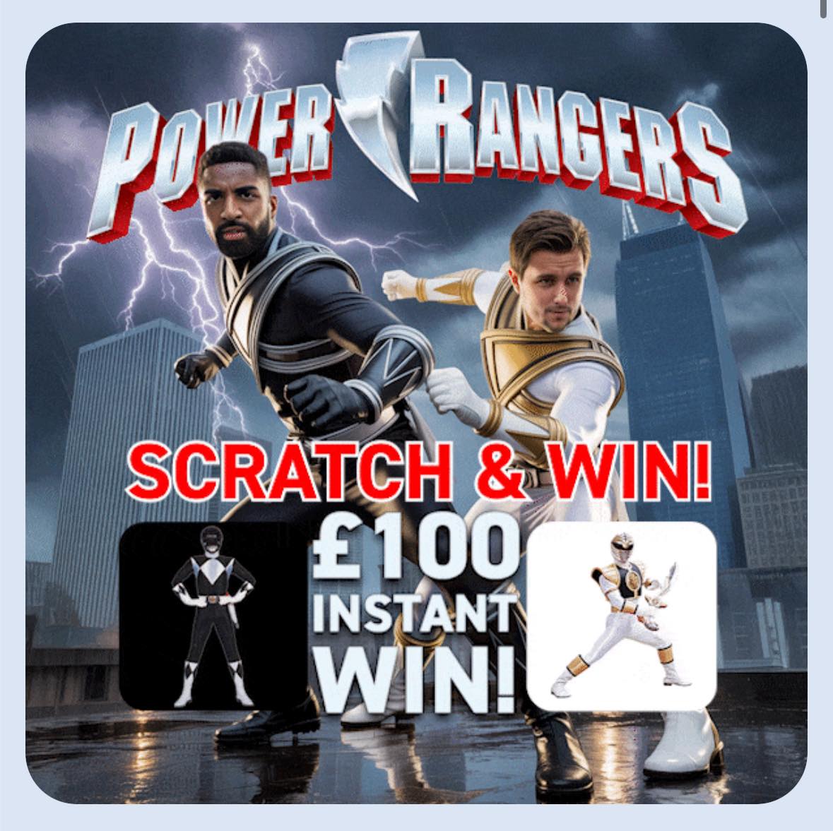 Paramount - 🚀 NEW SCRATCH AND WIN LAUNCHED 🚀 ⚡️ POWER RANGERS ⚡️ 💵 BOTH ...