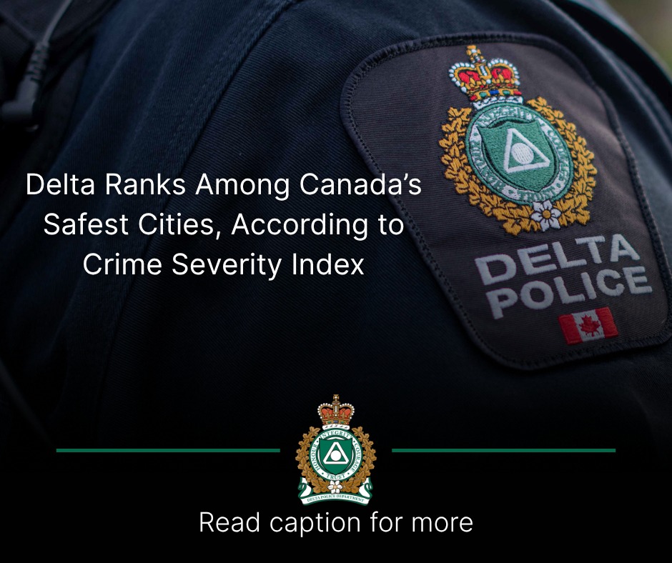 #NewsRelease: Delta Ranks Among... - Delta Police Department | Facebook