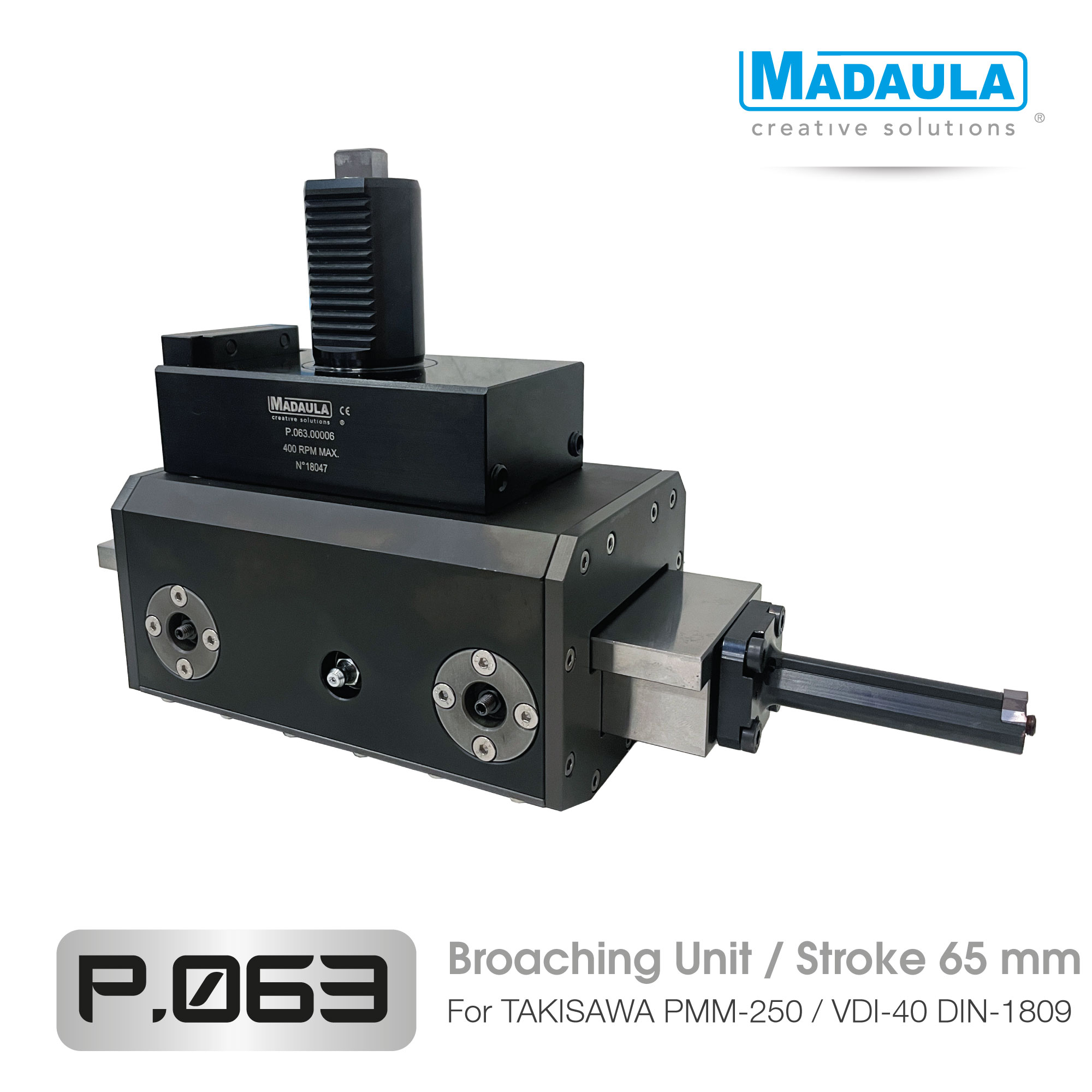 Madaula - Broaching Unit with stroke 65 mm for TAKISAWA TMM-250 machine ...