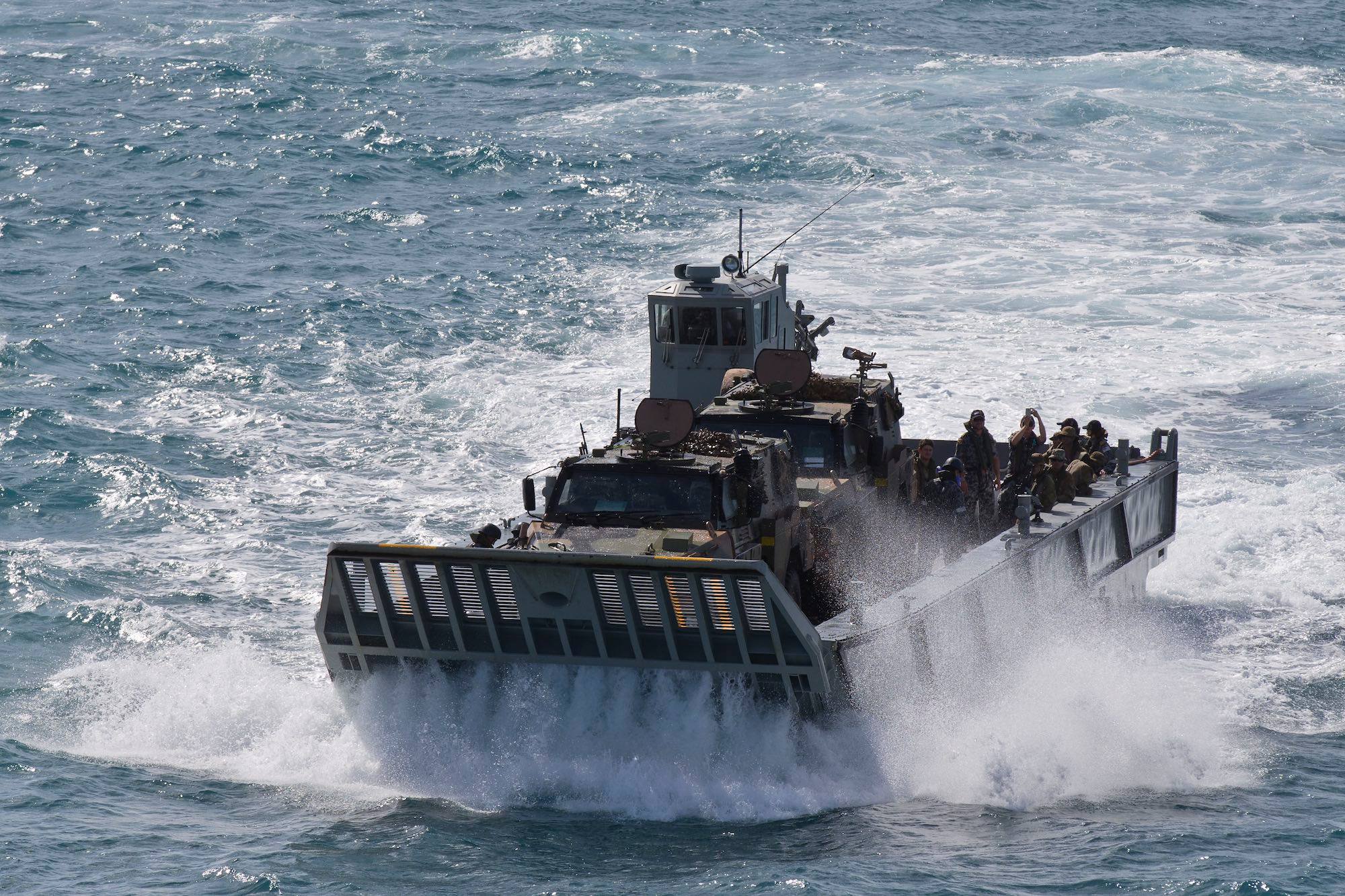 Royal Australian Navy - One of HMAS Canberra’s Landing Craft transfers ...