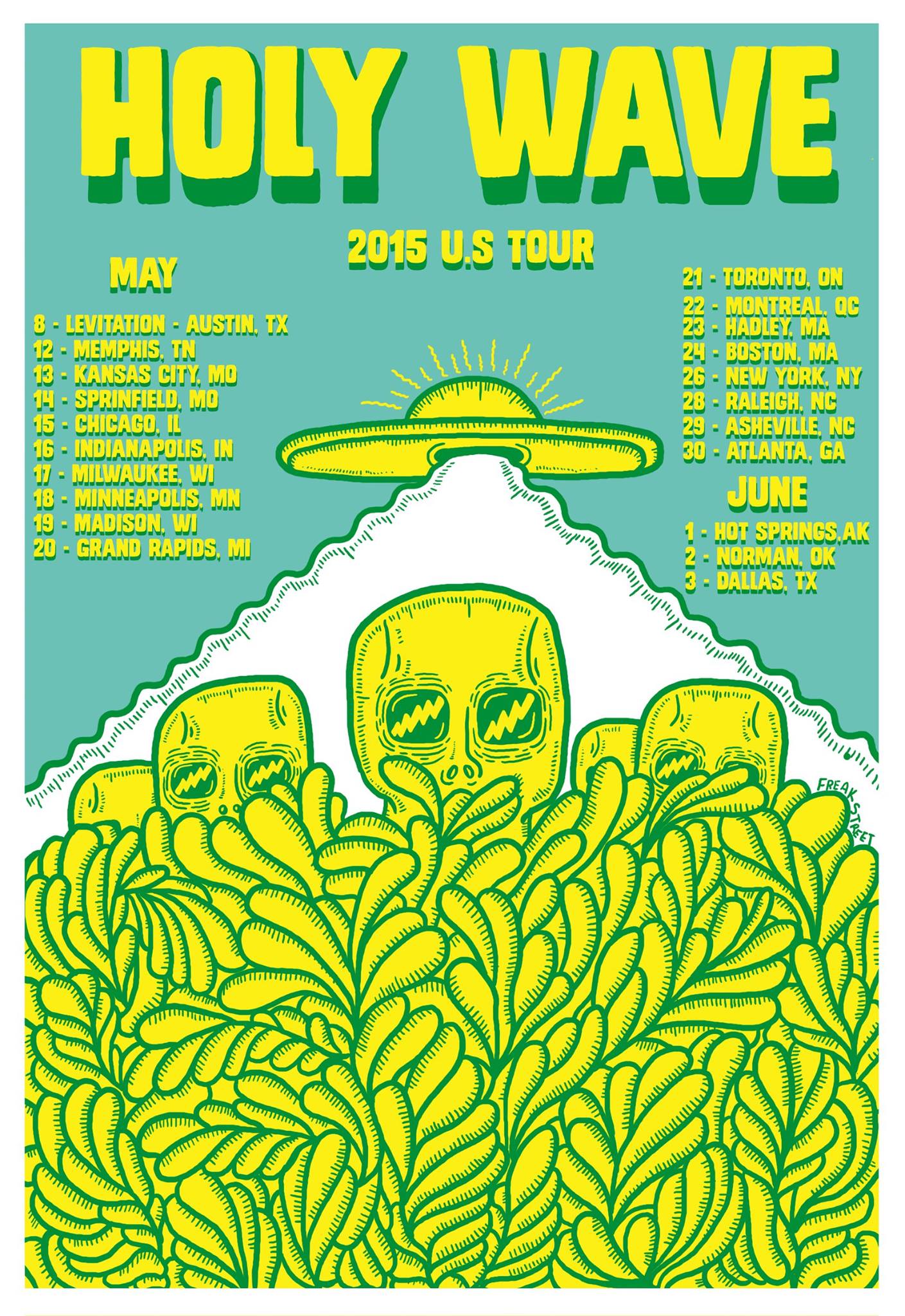 New tour poster for band Holy... - Freak Street Illustrations