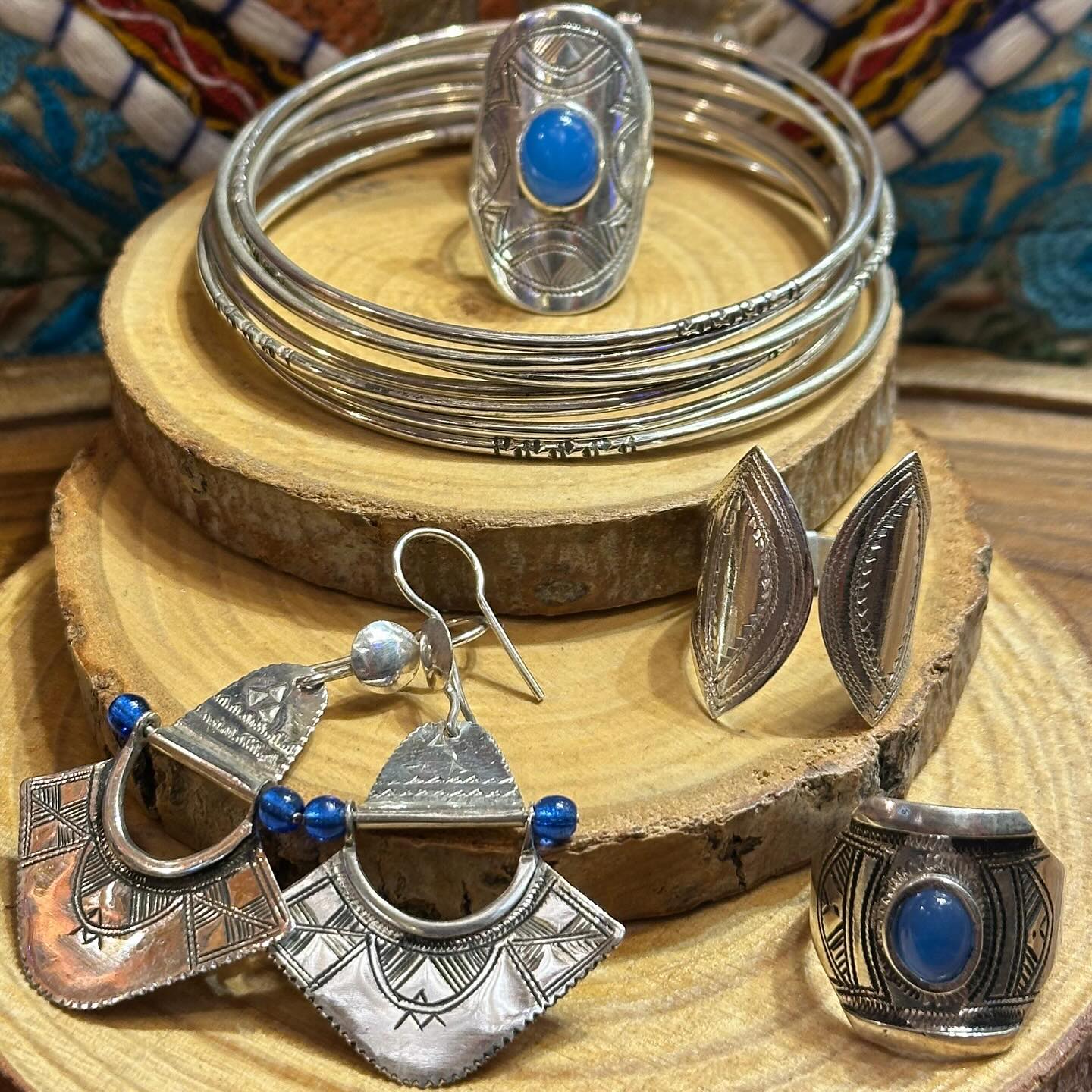 Lot De Bijoux Touareg En Argent Sterling Et Pierres - Occasion, Pièces Ethniques