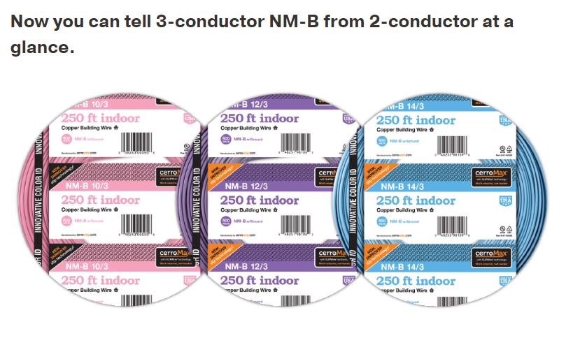 Arey - Romex (NM-B) wire has been color-coded by wire gauge for over 20 ...
