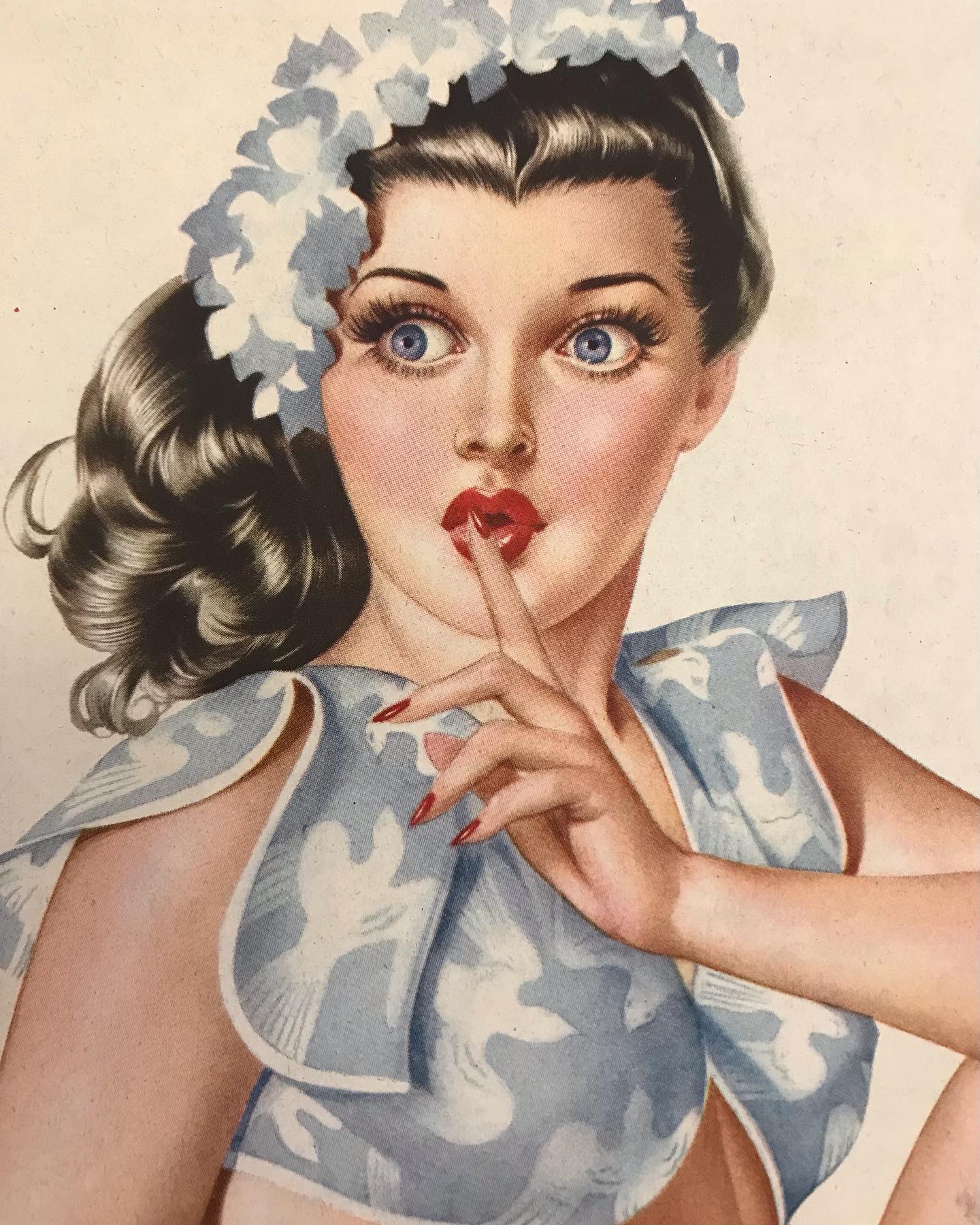 1945 “Varga” Girl Esquire calendar featuring pinup girl artwork by