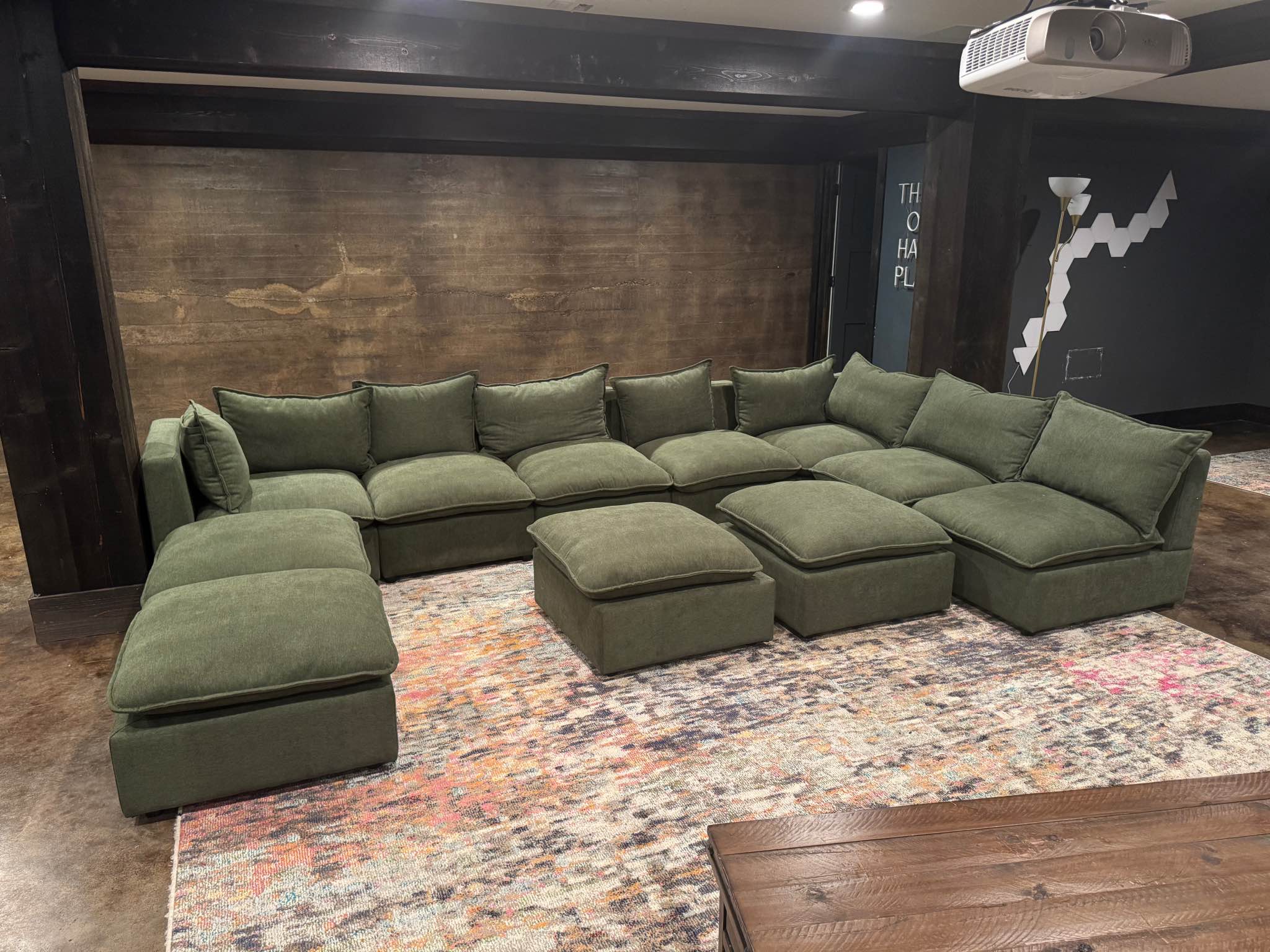 Green Modular Sectional Sofa (Vanomi) – Like New, Modern Couch Set ...