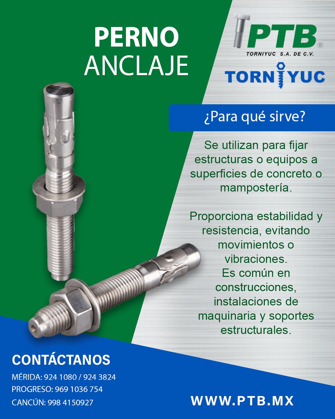 Sistema De Fijaciones Para Concreto - Pernos De Anclaje - Tornillos Medellín PROTOR - Ferretería