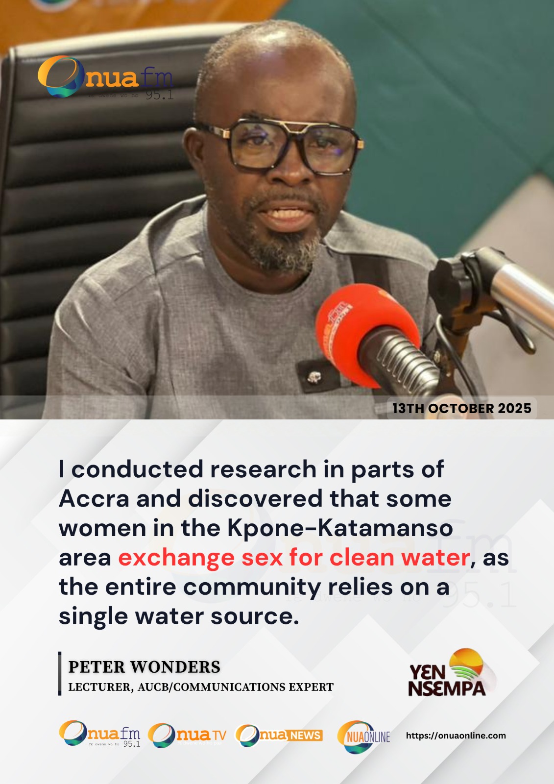 Onua 95.1 FM - I conducted research in parts of Accra and... | Facebook