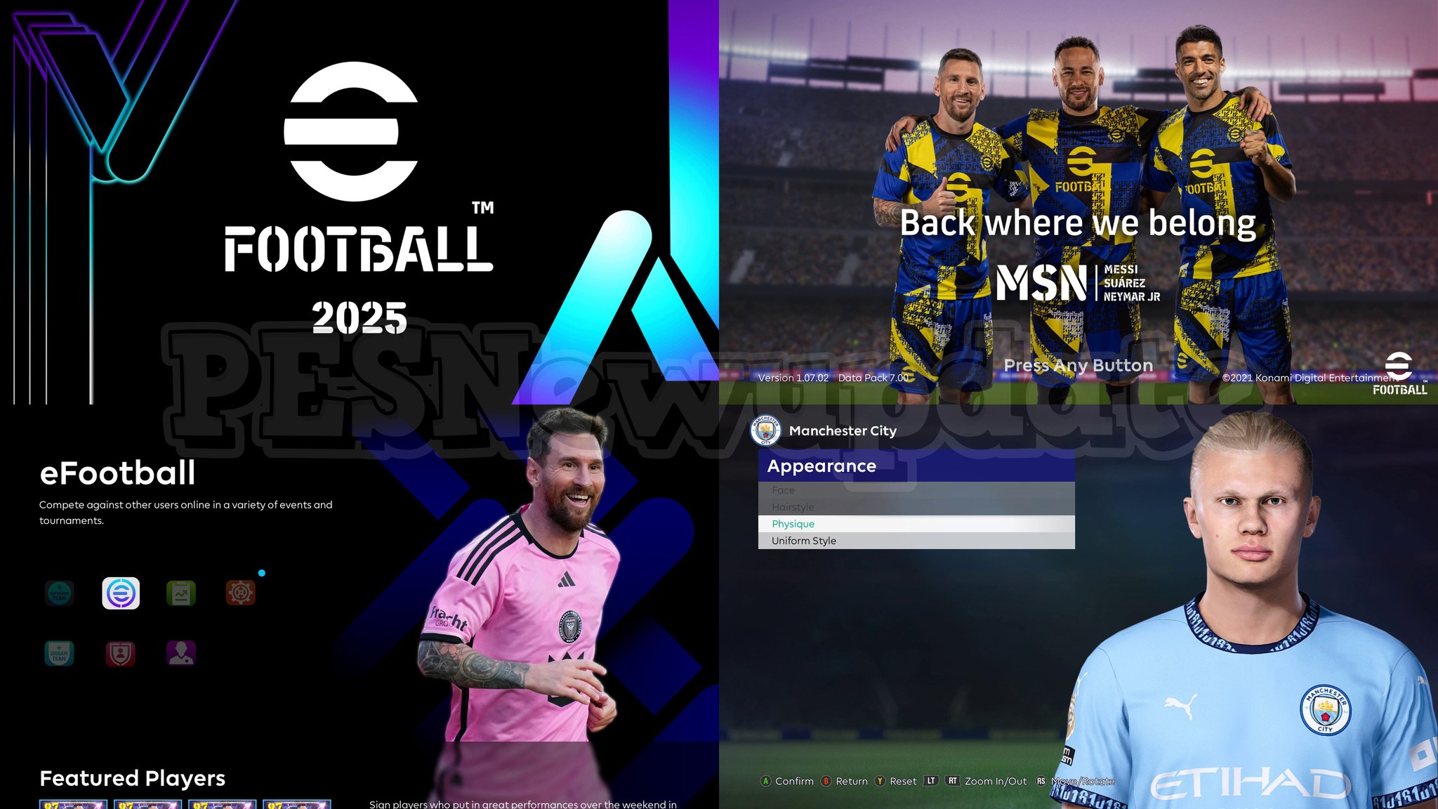 PESNewupdate - PES 2021 Menu eFootball 2025 Black Purple V1.1 by ...