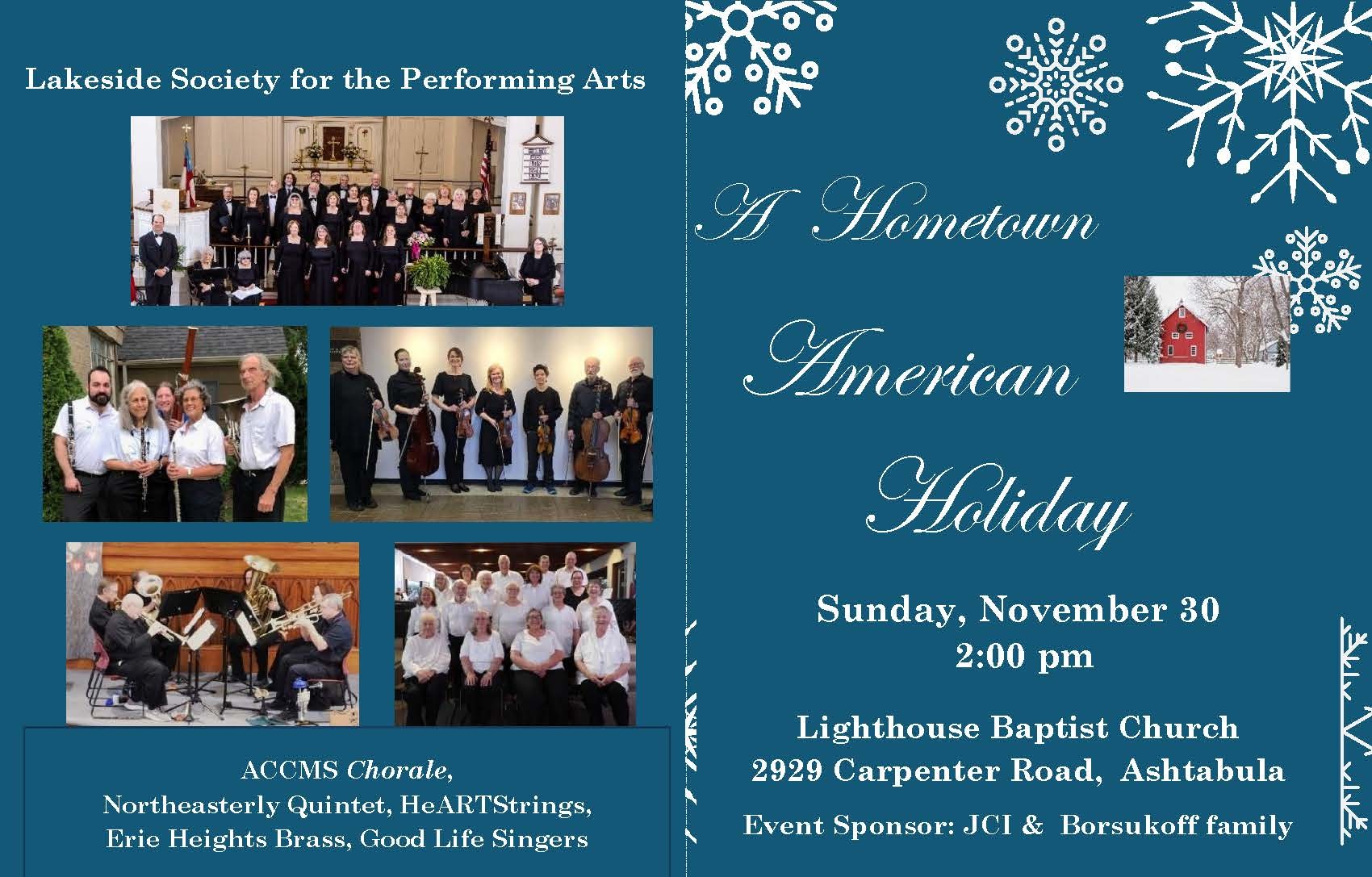 Ashtabula - REMINDER TOMORROW! The 2025-2026 season of Lakeside Society ...