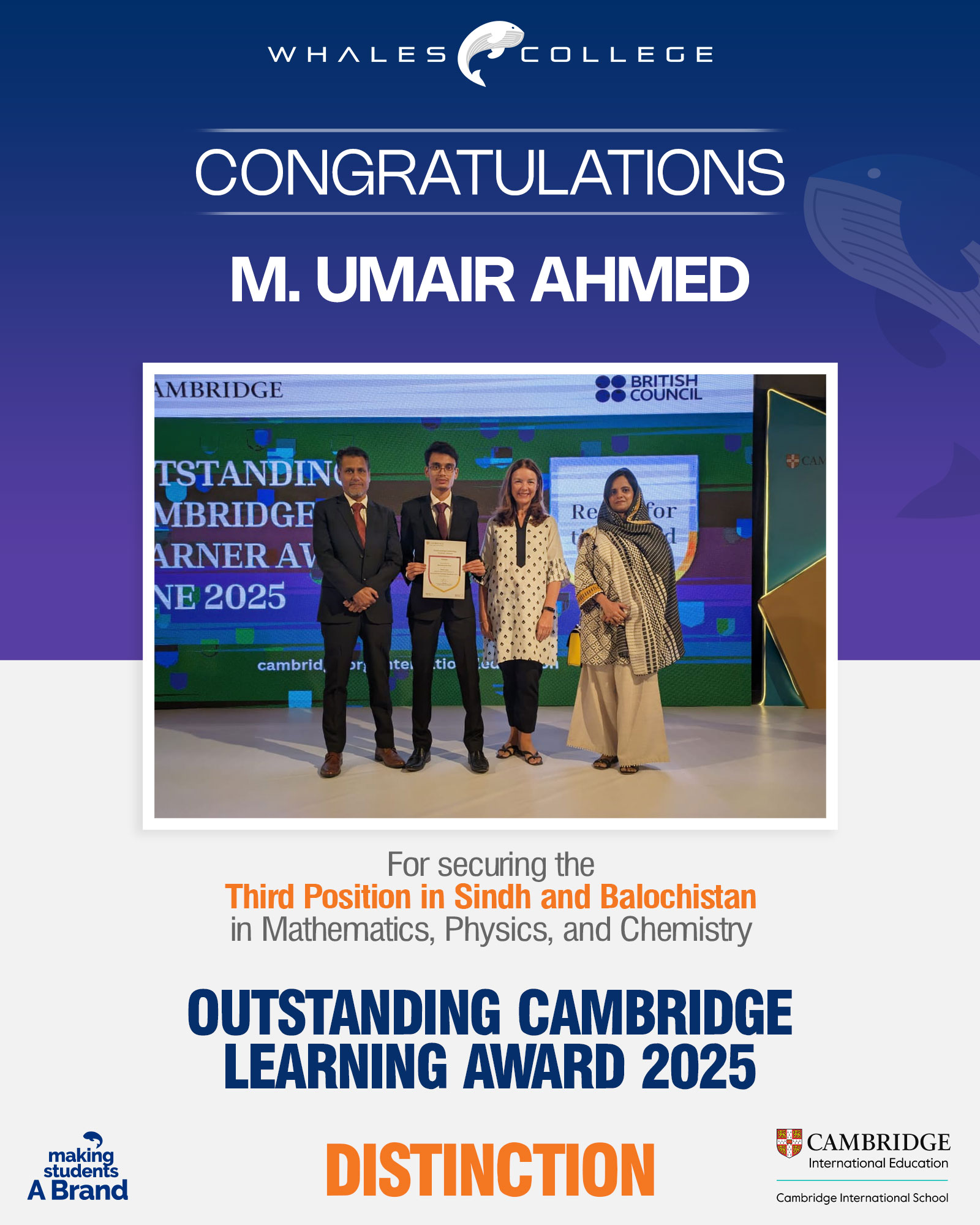 Whales College - 🌟 A Trailblazer of Excellence — Bushra... | Facebook