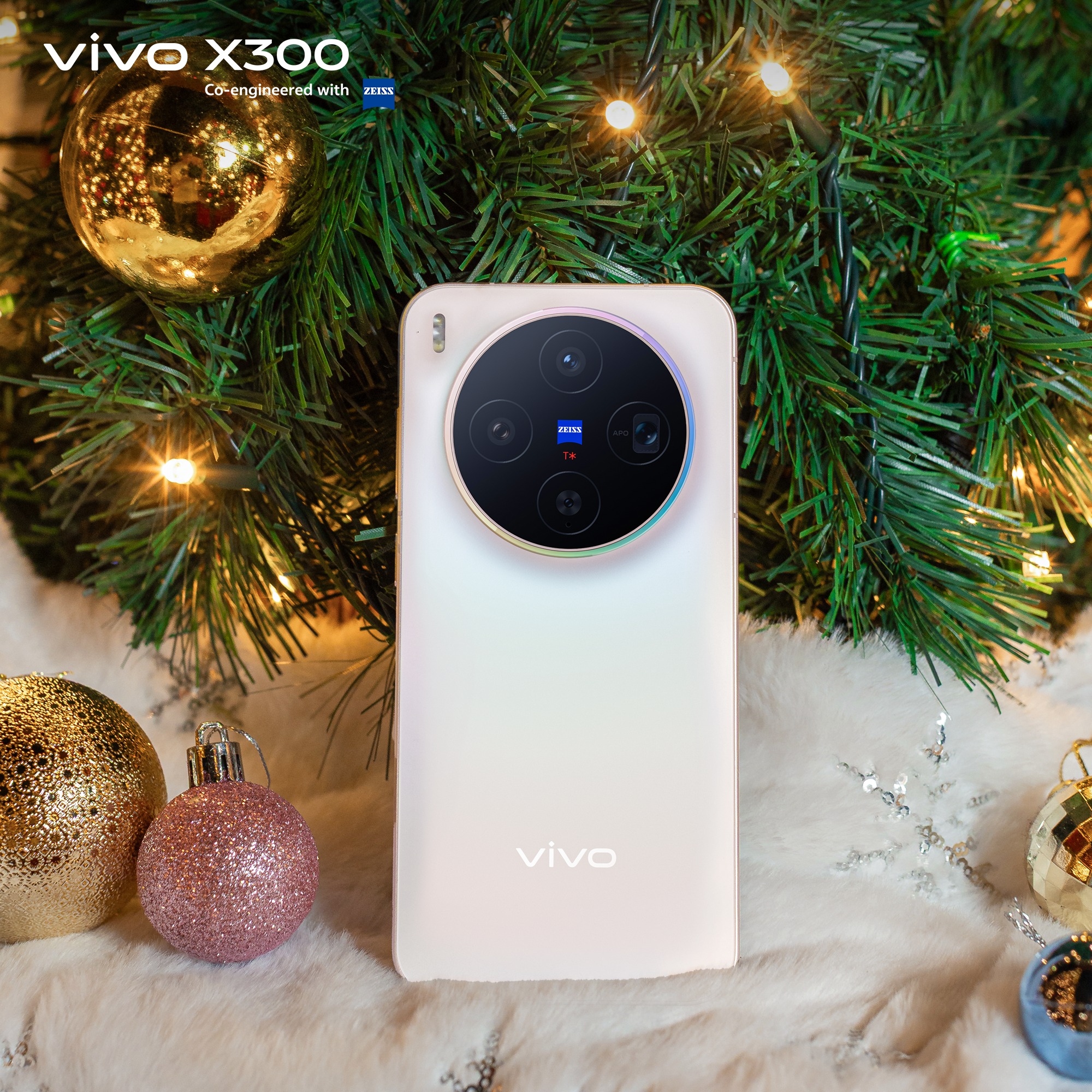 CHRISTMAS LOOKS ROSY! 🎅🏻 vivo X300 in Halo Pink. 💗 Capture the