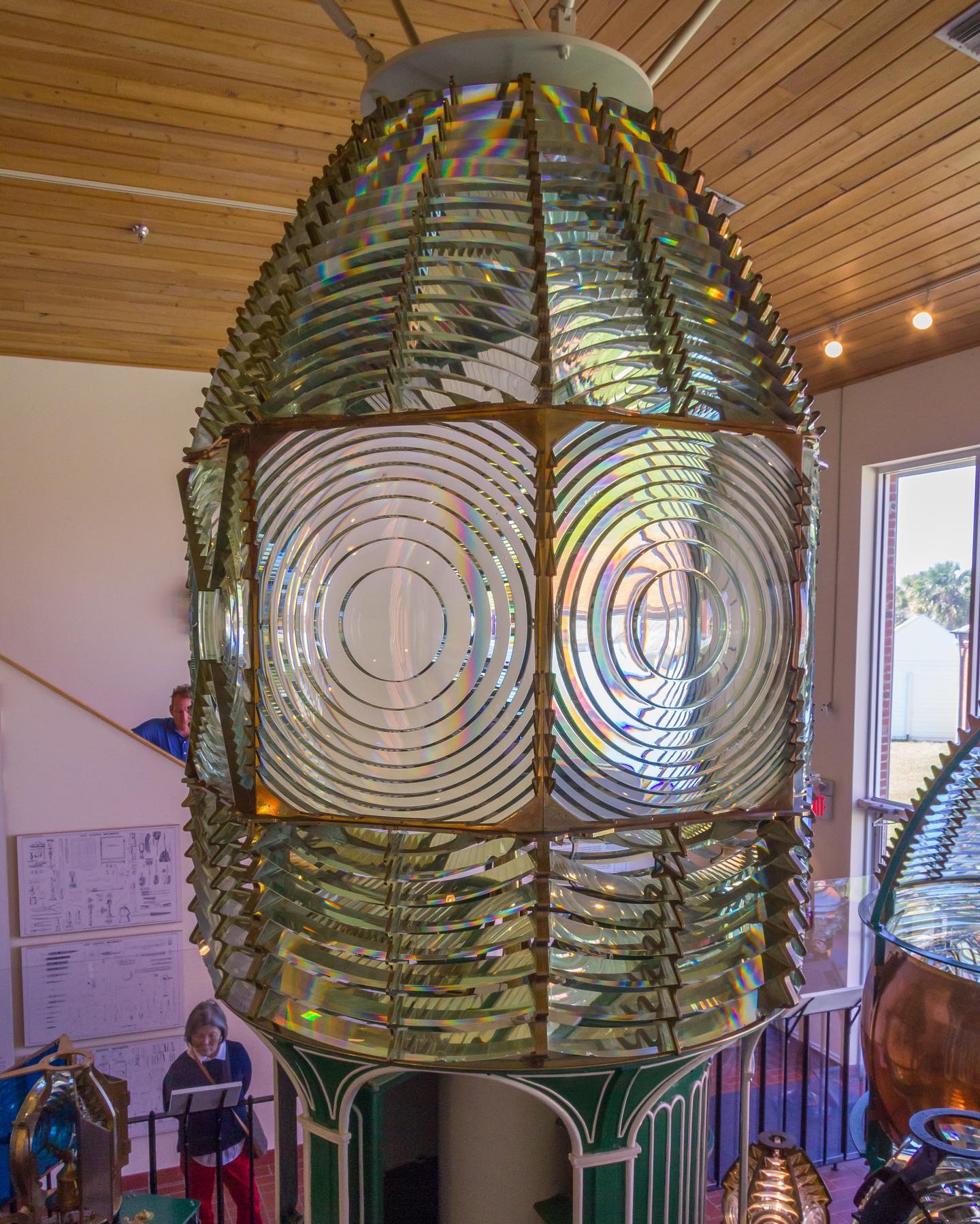 This is the original 1st Order lens from #CapeCanaveralLighthouse now ...