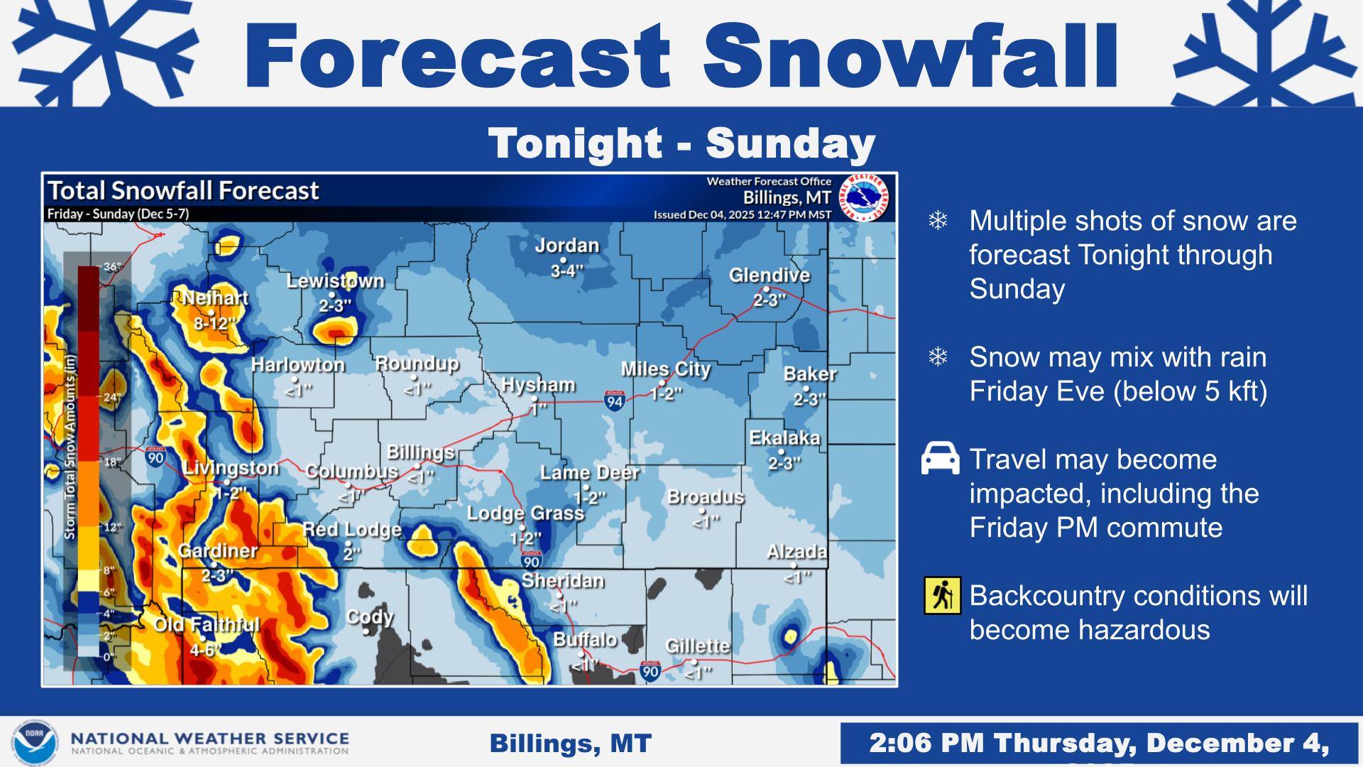 US - [3pm 12/4/2025] A prolonged period of snowfall is expected to ...