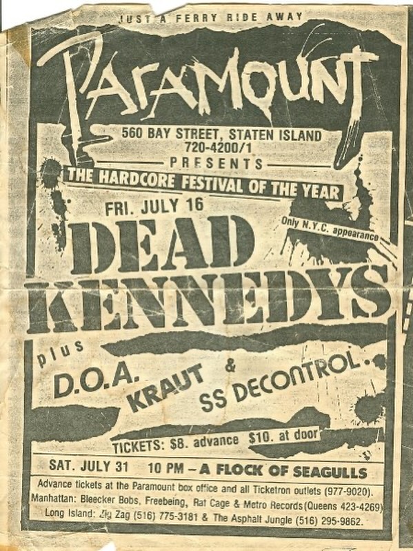 Eugene Robinson on the chaotic Dead Kennedys/SSD show