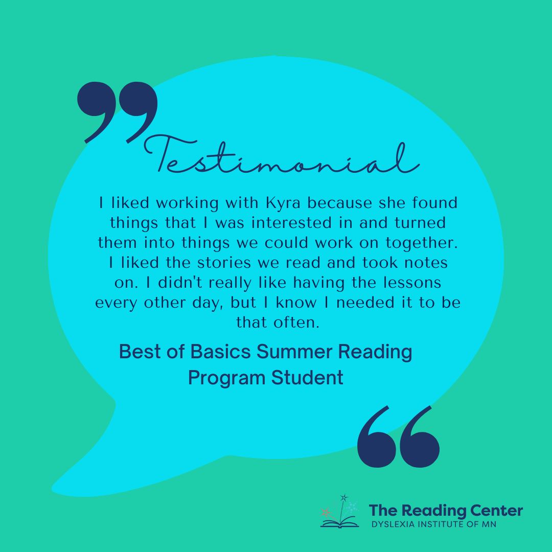 The Reading Center/Dyslexia Institute of MN | Rochester MN