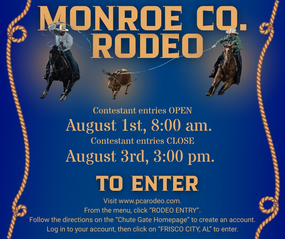 Monroe - Contestant Entry Info. for the Monroe County Rodeo! Entries ...
