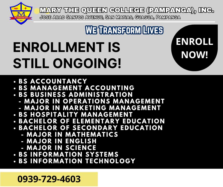 Mary The Queen College Pampanga Inc. | Facebook