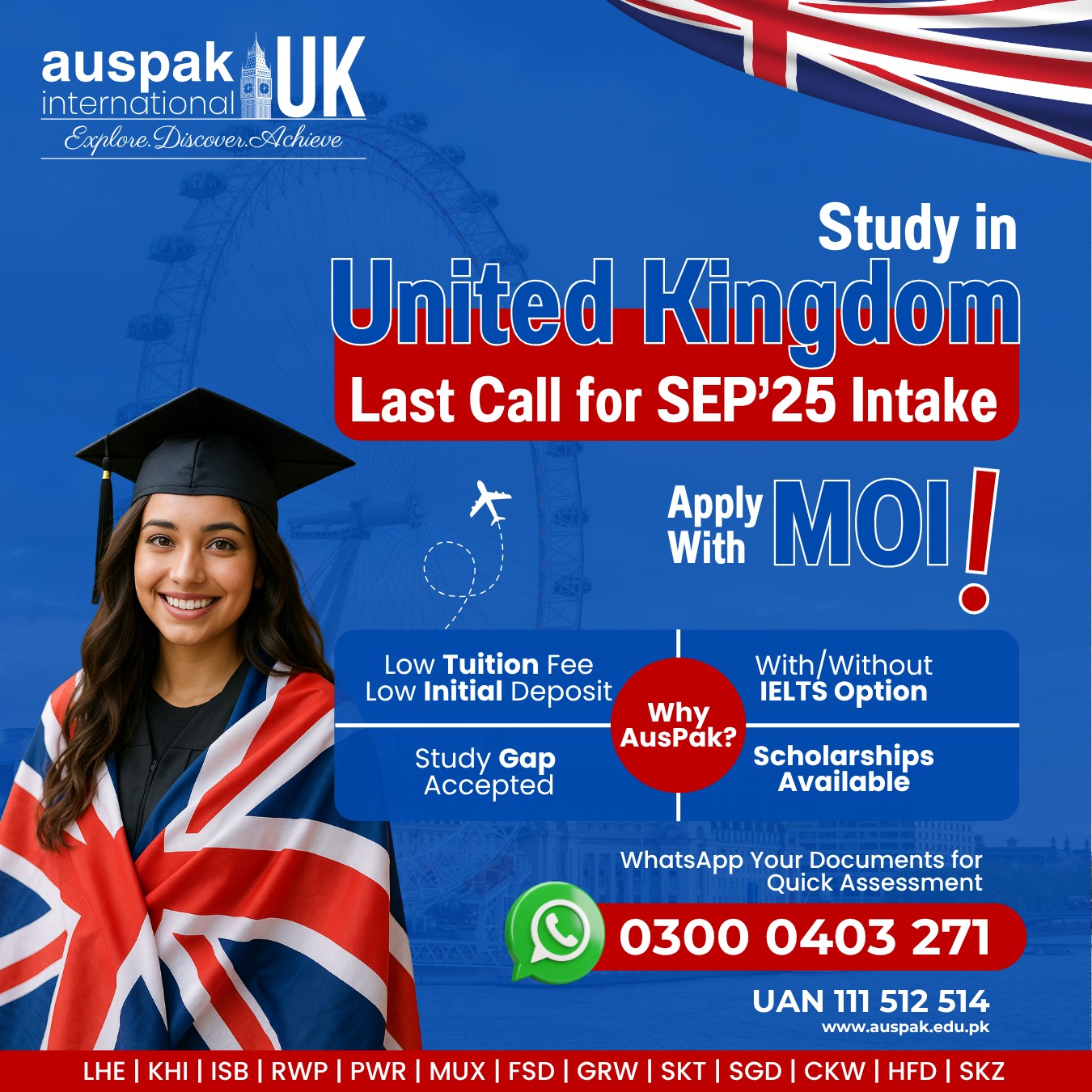 AusPak - 🎓 ️ 𝐋𝐀𝐒𝐓 𝐂𝐇𝐀𝐍𝐂𝐄 𝐭𝐨 𝐒𝐭𝐮𝐝𝐲 𝐢𝐧 𝐭𝐡𝐞 𝐔𝐊 – 𝐒𝐄𝐏’𝟐𝟓 𝐈𝐧𝐭𝐚𝐤𝐞! Dreaming ...