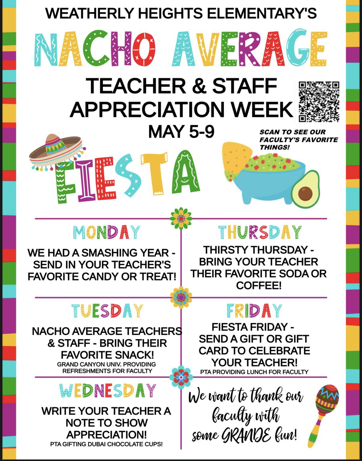 Weatherly - Teacher and staff appreciation is coming up in just a few ...