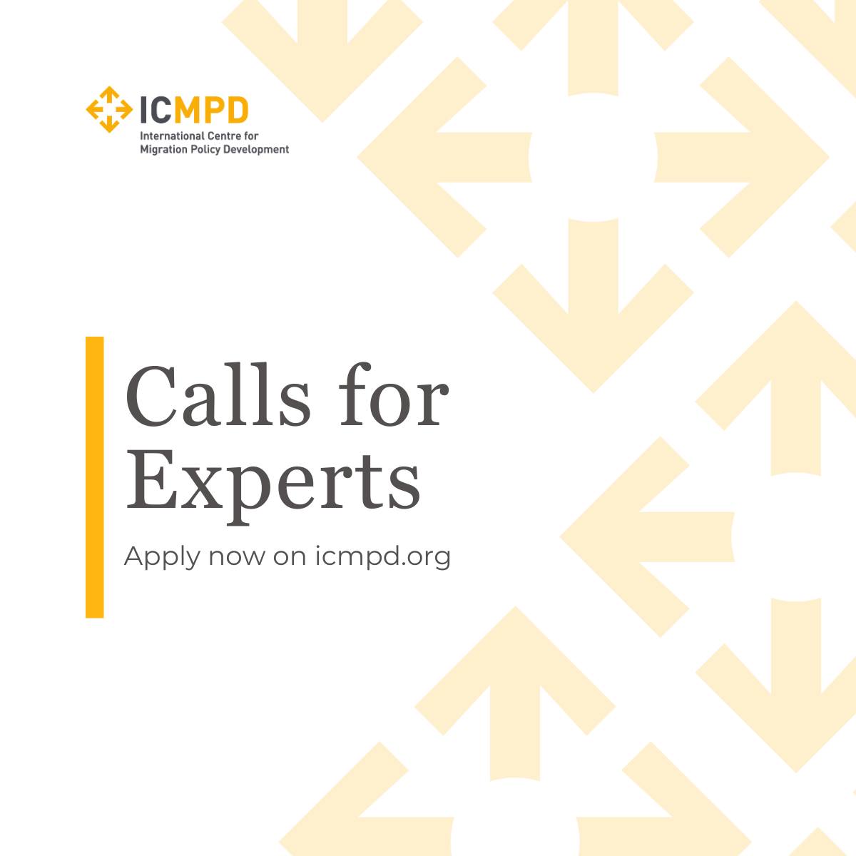 Calls for experts at ICMPD 📢 Explore current expert opportunities and ...