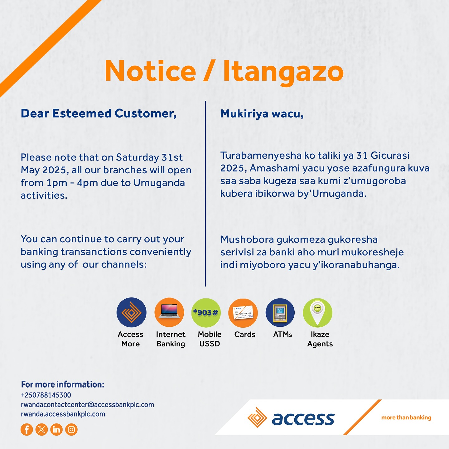 Access Bank Rwanda Plc | Kigali