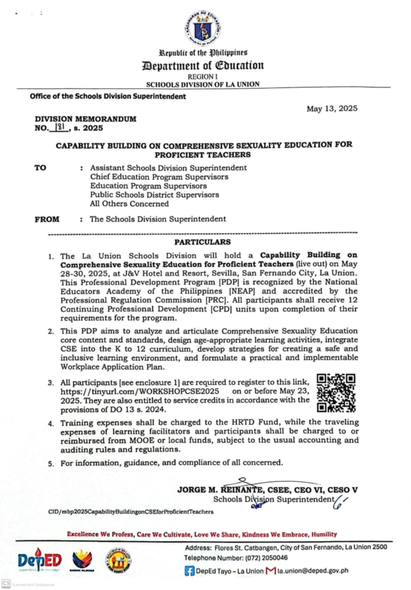 DepEd Tayo - La Union SDO - Division Memorandum No. 6, s. 2022 ...