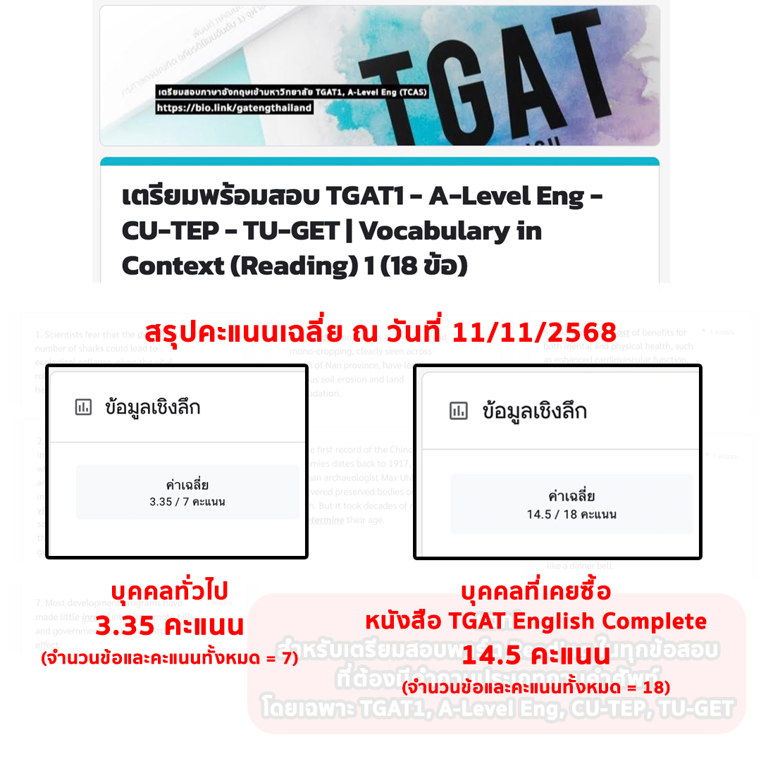 GAT - คำศัพท์ในแบบฝึกหัดชุดนี้มีทั้งที่เคยออกข้อสอบจริงในการสอบต่าง ๆ ...