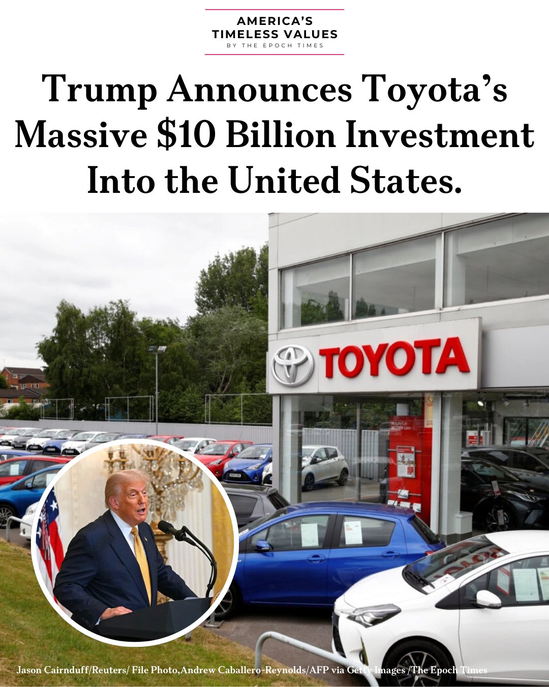 Humanity - In a major economic move, Trump has announced that Toyota ...