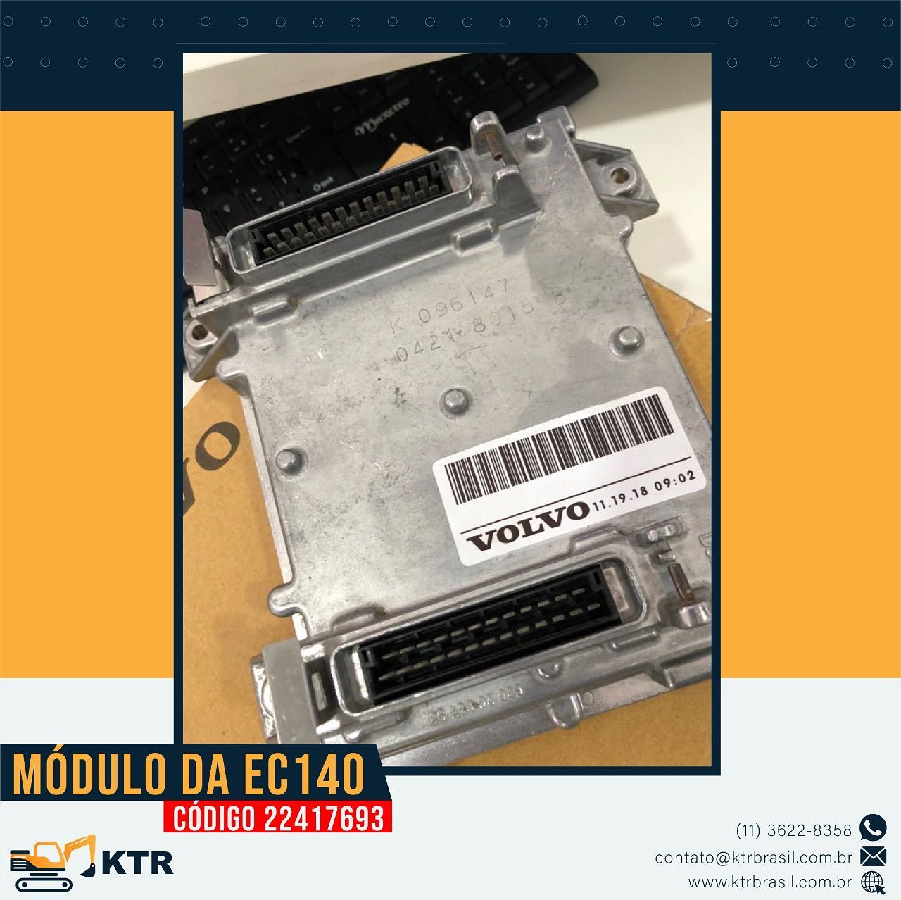 KTR Brasil - 📌 Módulo da EC140 . #modulovolvo #ktrbrasil...
