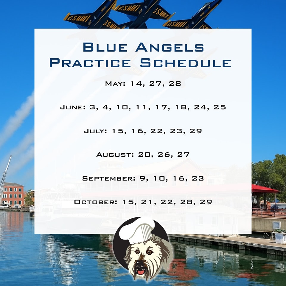 Emerald - Just in case you missed it! Here is the 2025 Blue Angels practice schedule ...