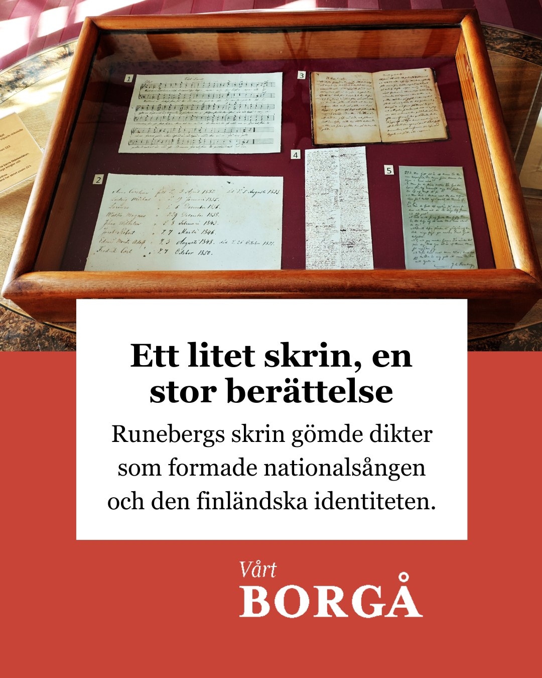 Porvoo - 📜 Runebergin kodin lasinen lipas kätki käsinkirjoitettuja ...