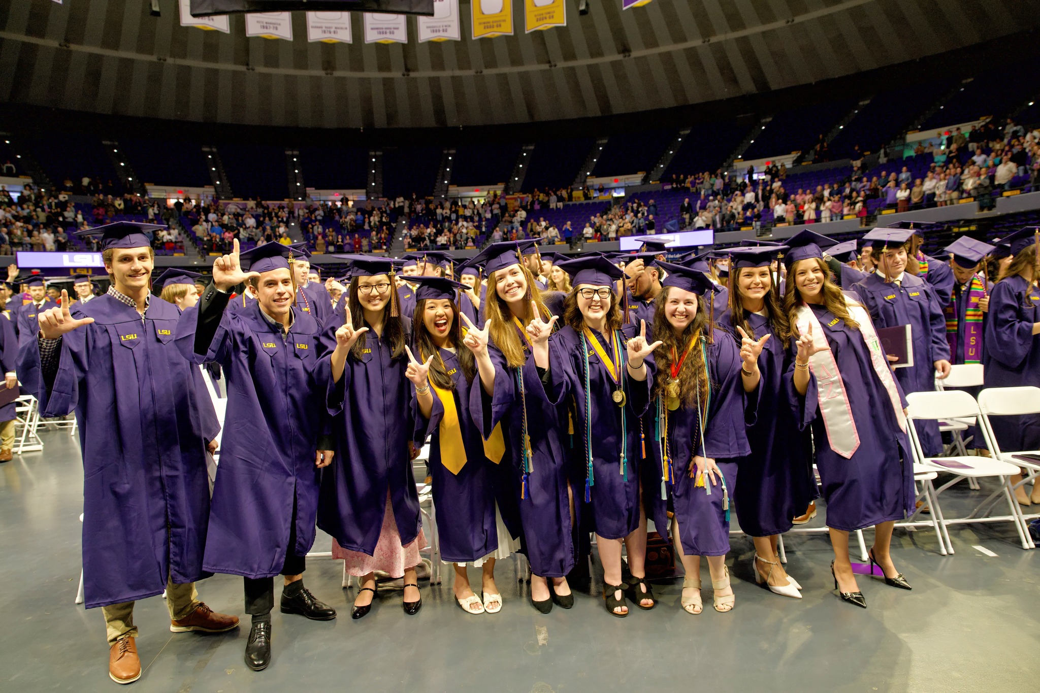 lsu graduation dress code College of Engineering fall 2024 lsu master's graduation gown