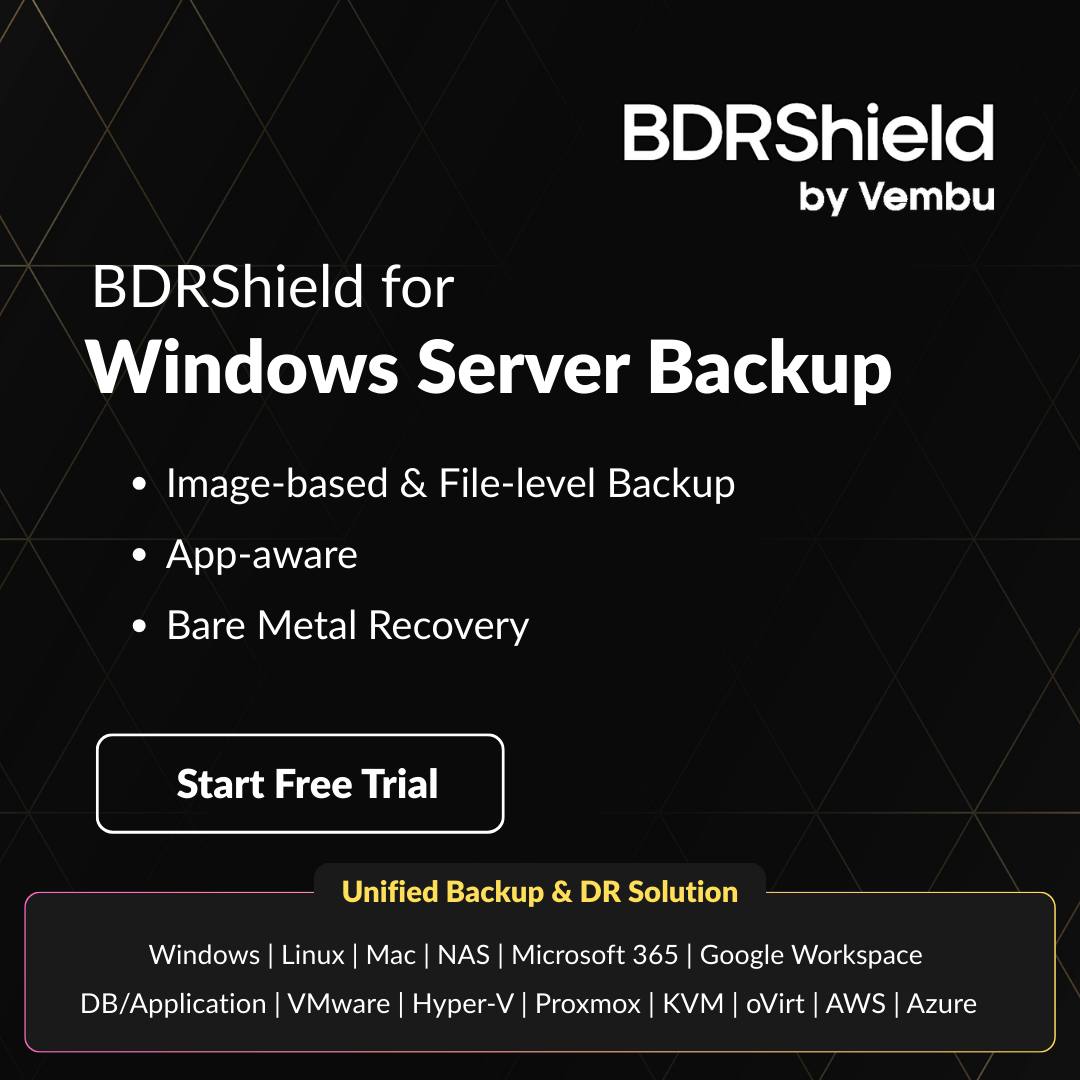 Vembu - Protect critical Windows Servers with image-based backups ...
