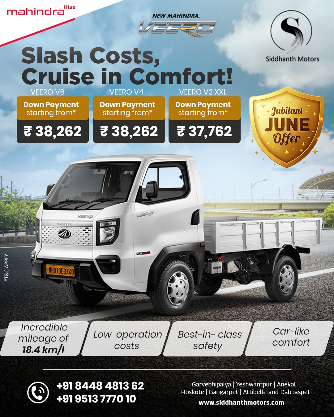 Jubilant June Offer ! Slash Costs, Cruise in Comfort! VEERO