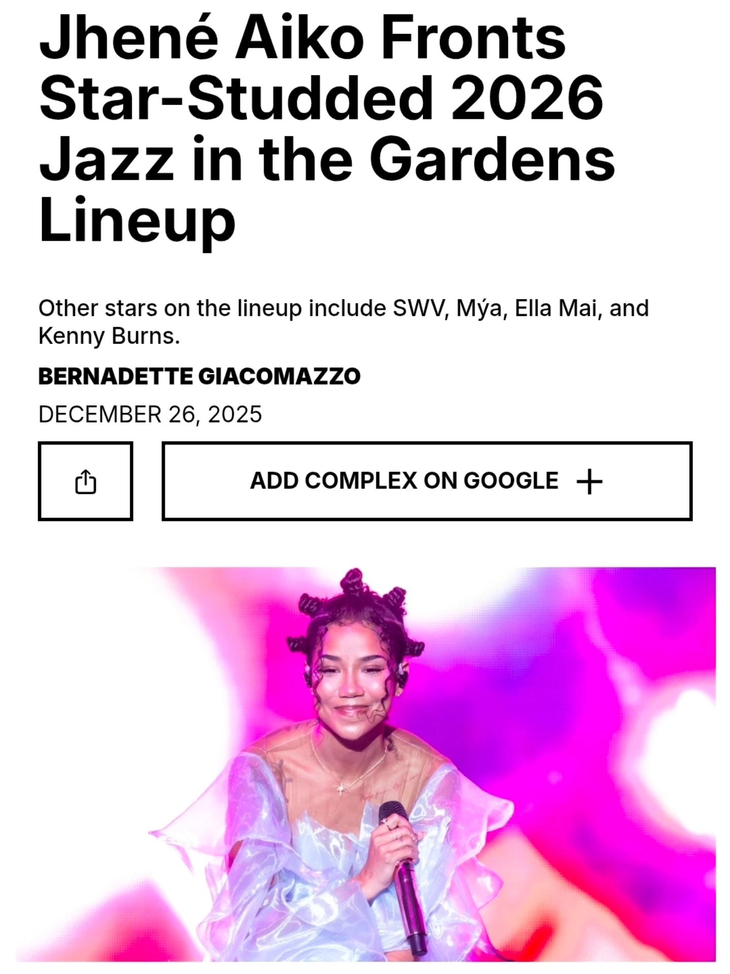 Jhené Aiko, Ludacris and Nelly and Ashanti will headline the