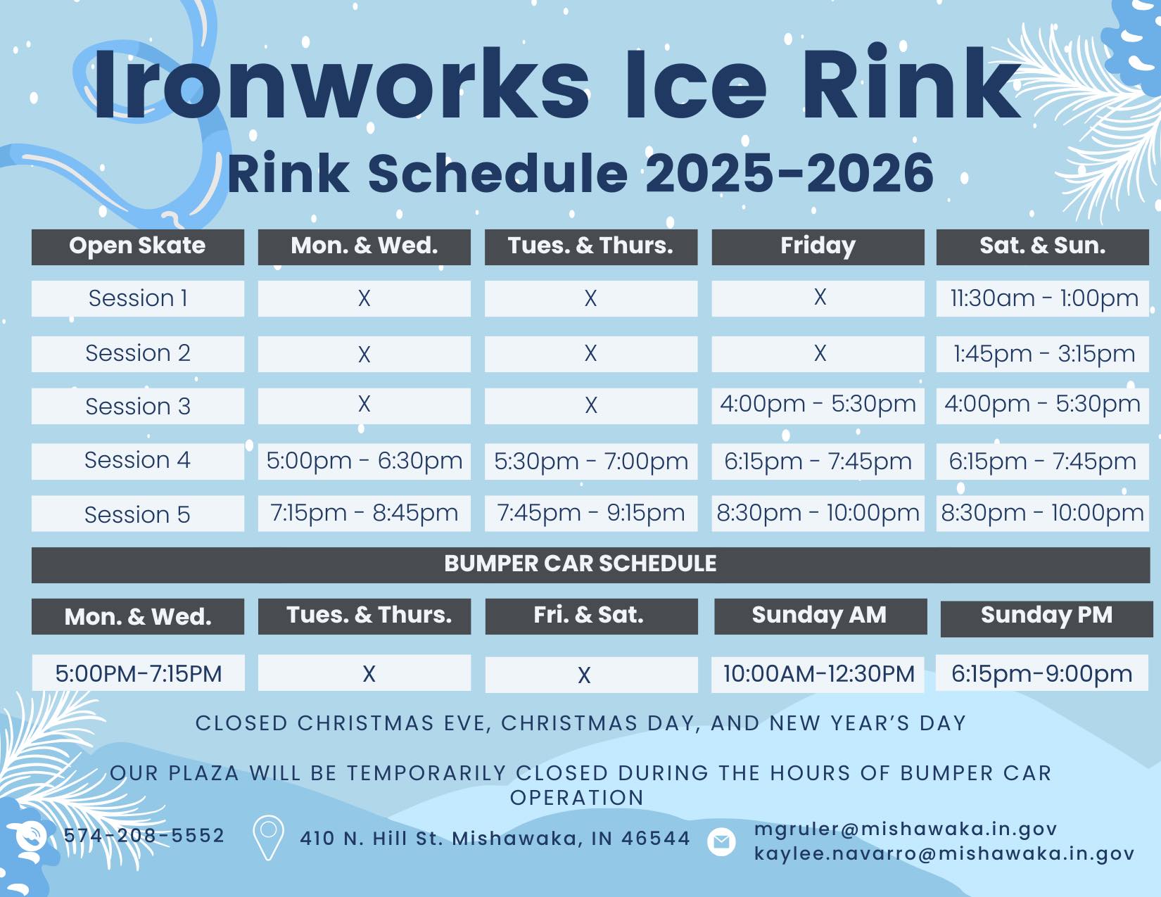 The first day for the Ice Bumper Cars at the Ironworks Ice Rinks