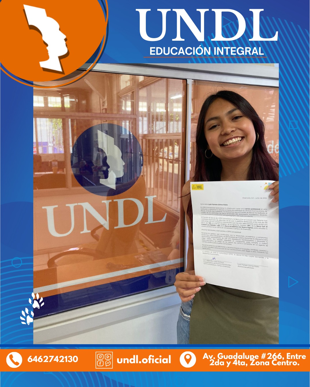 UNDL - 🎓 ¡Felicidades Pamela Gómez, nuestra alumna... | Facebook