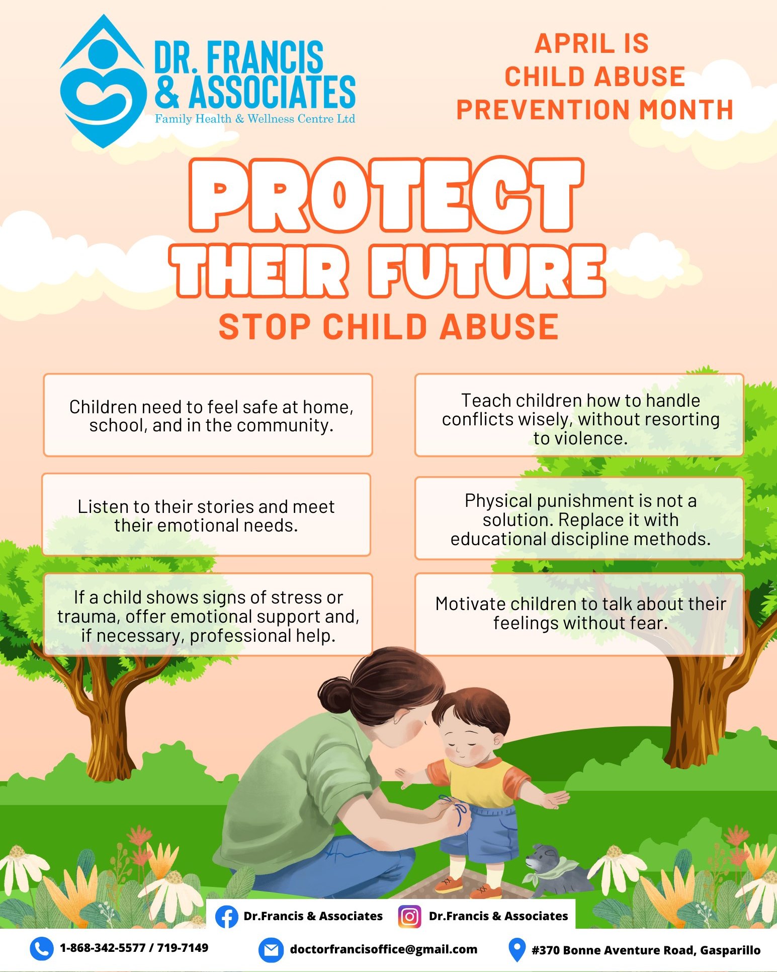 Dr.Francis - 🌟 April is Child Abuse Prevention Month 🌟 Every child ...