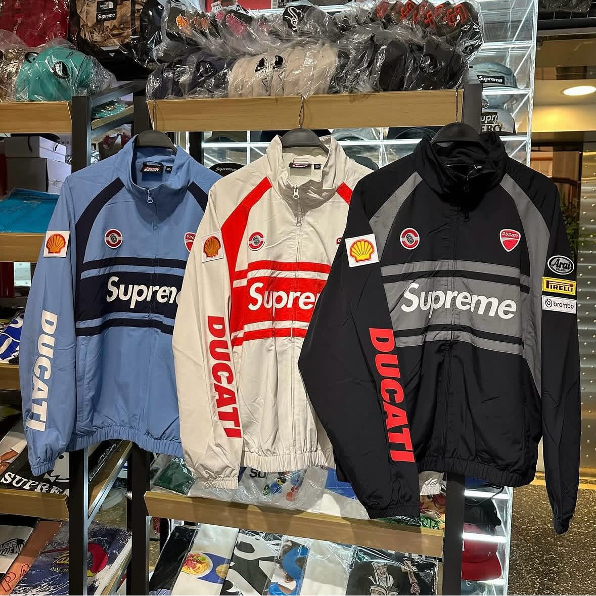 Supreme Ducati Track Jacket Black M L $4499 S XL $4999 XXL $5999