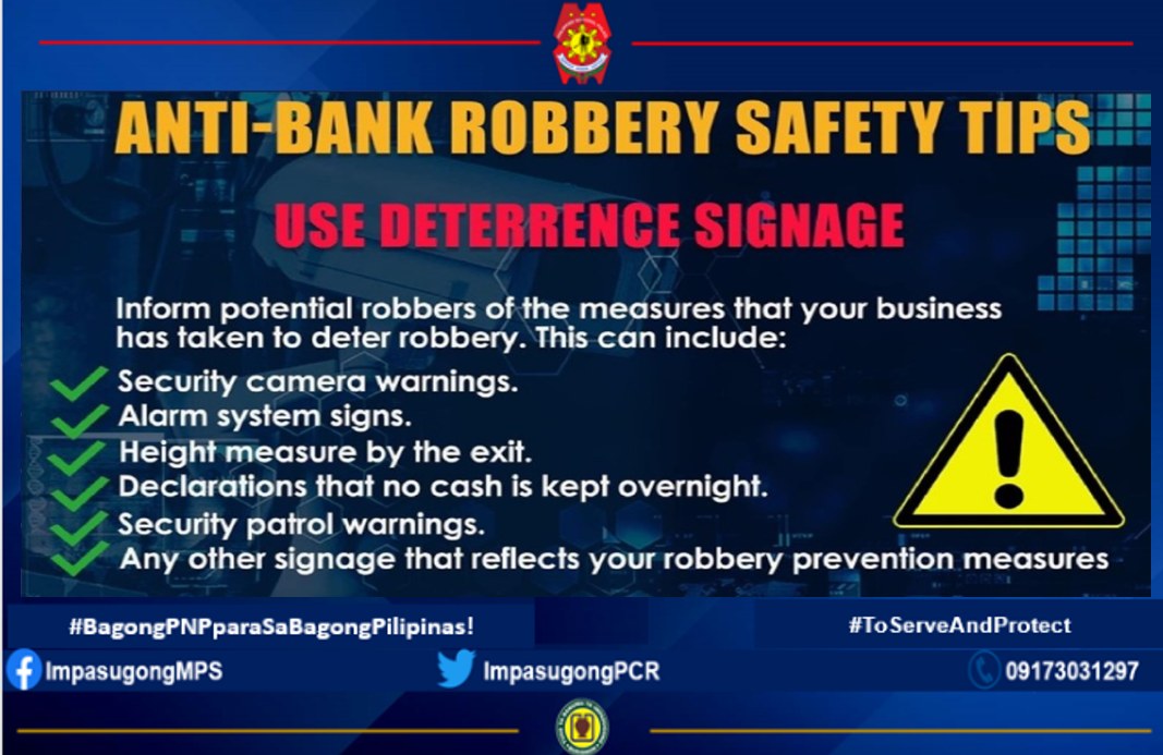 Impasugong - ANTI-BANK ROBBERY SAFETY TIPS! # ...