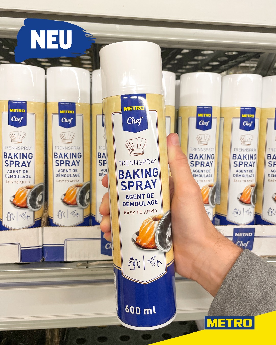 Ihr sucht den perfekten Helfer für das Backen und Kochen in eurem Betrieb? Ab jetzt findet ihr Trennspray von METRO Chef neu in unserem Sortiment: 🥮 100% pflanzliche Zutaten mit neutralem Geschmack 🥧