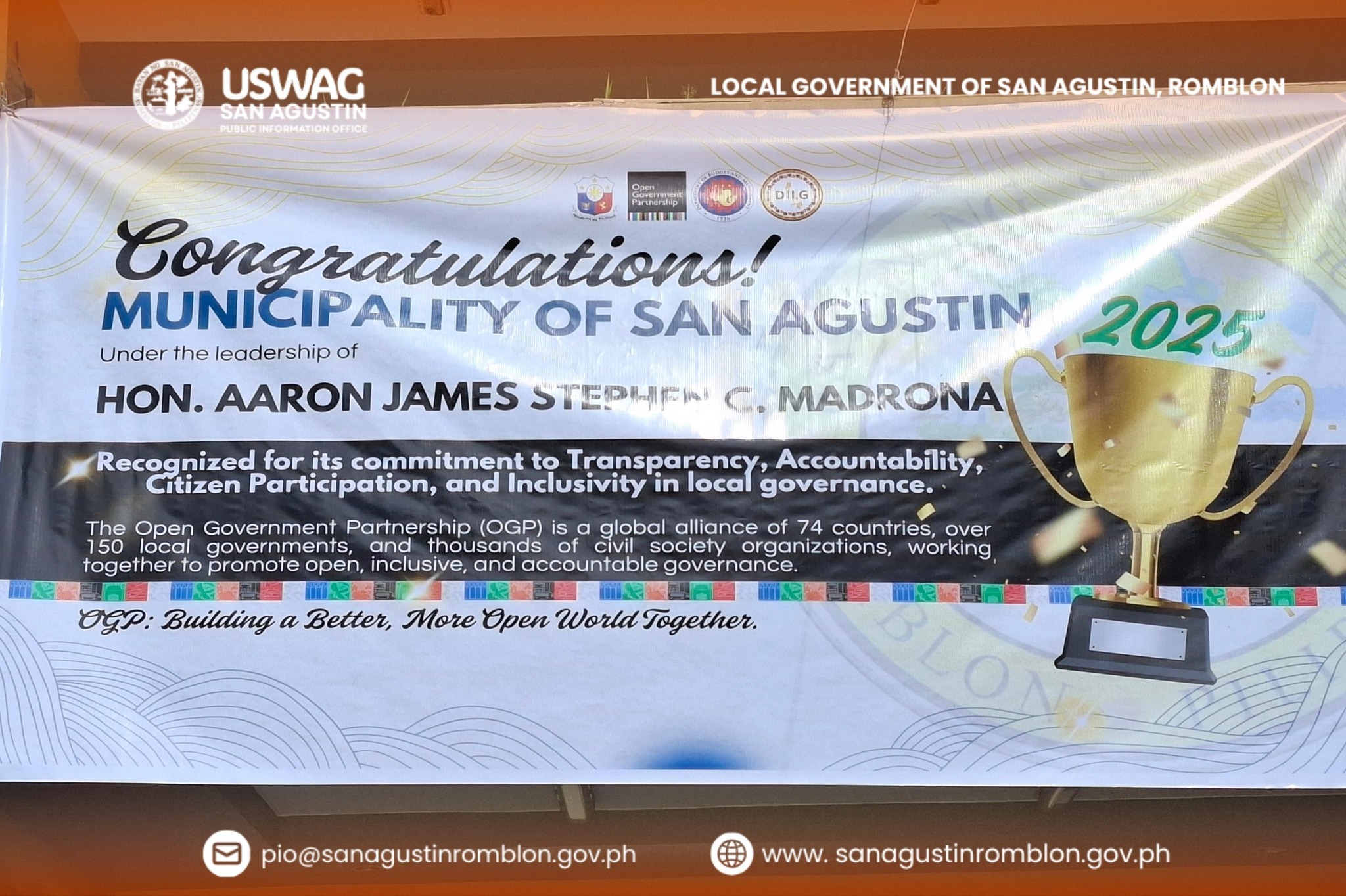 USWAG - Ipinagdiriwang ng Lokal na Pamahalaan ng San Agustin, Romblon ...