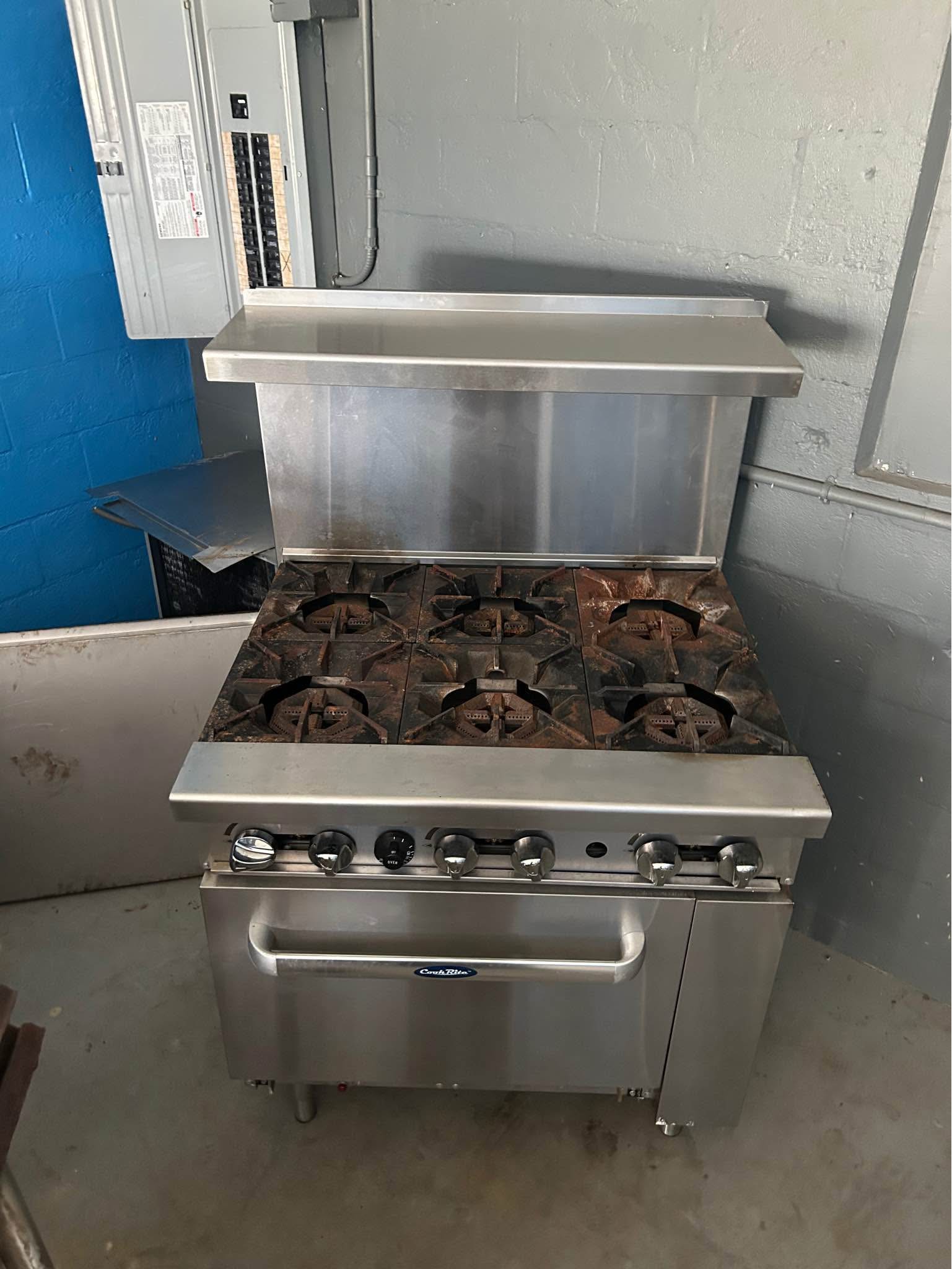Cook Rite Atosa 6 Burner Range- Stove And Oven For Commercial Kitchen ...