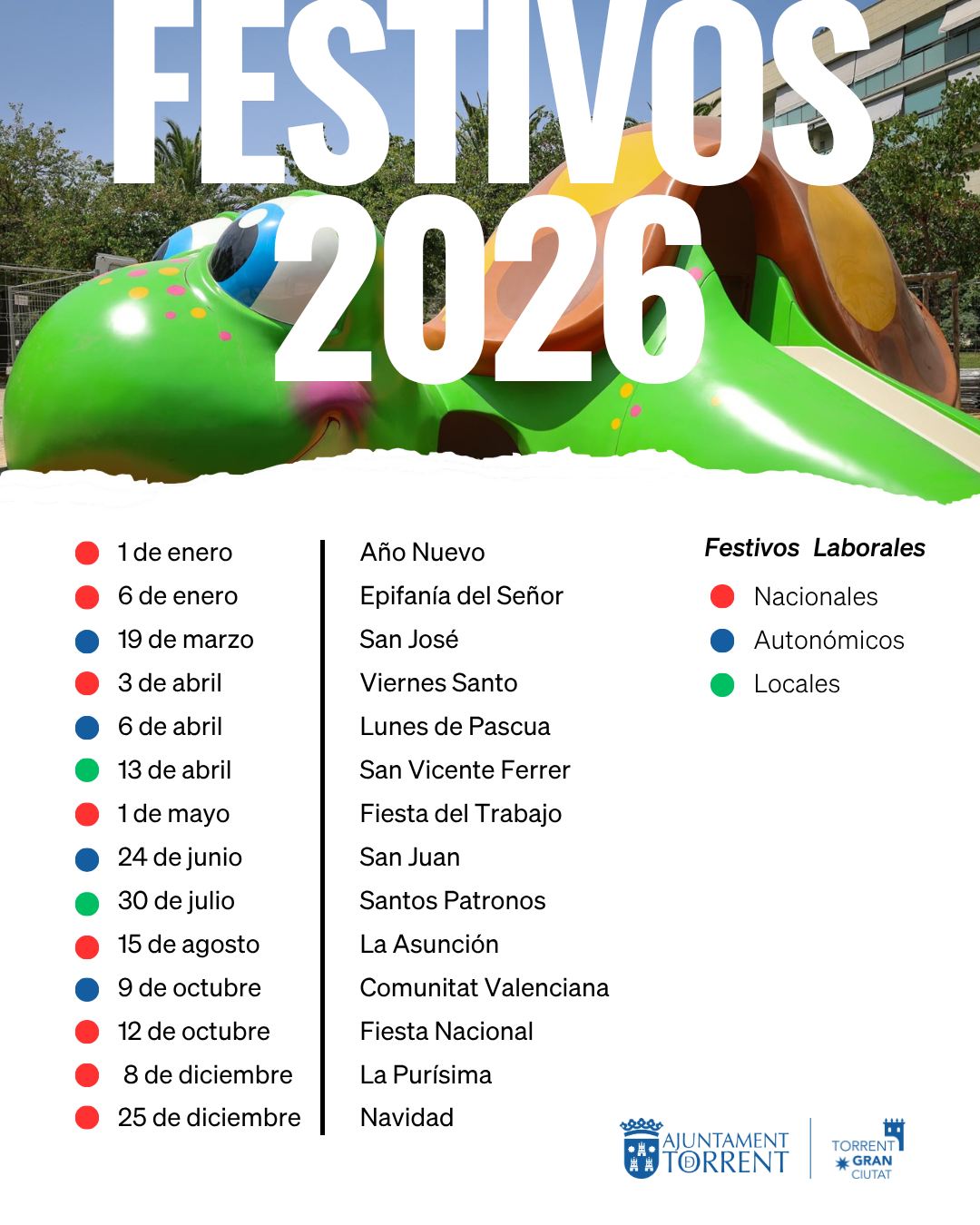 📅 Ya conocemos el calendario... - Ajuntament de Torrent | Facebook