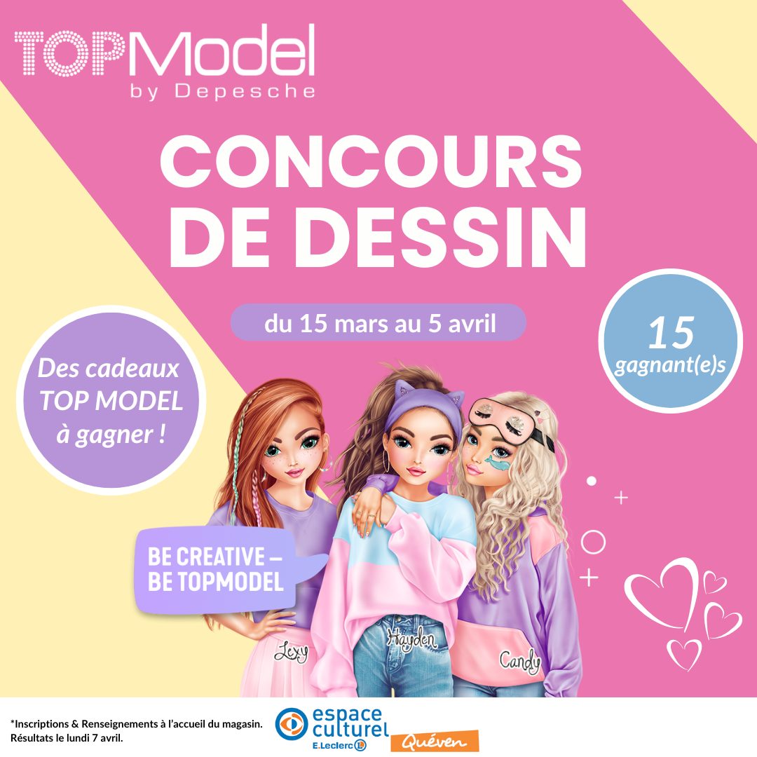 E.Leclerc - [Concours de dessin Top Model dans votre Espace Culturel] 🎨 ...