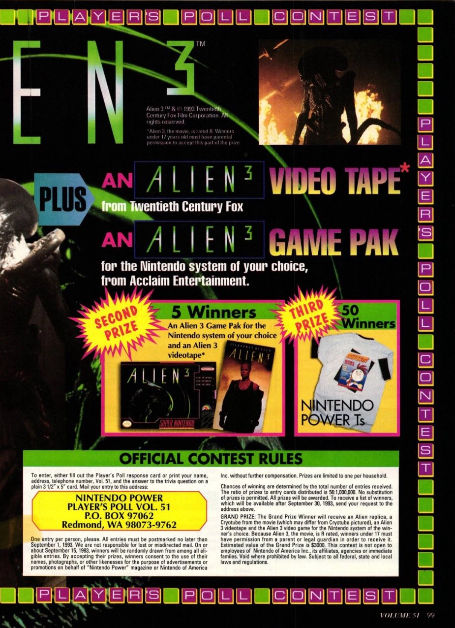 In 1993, Nintendo Power Magazine held a contest to win a 7” foot