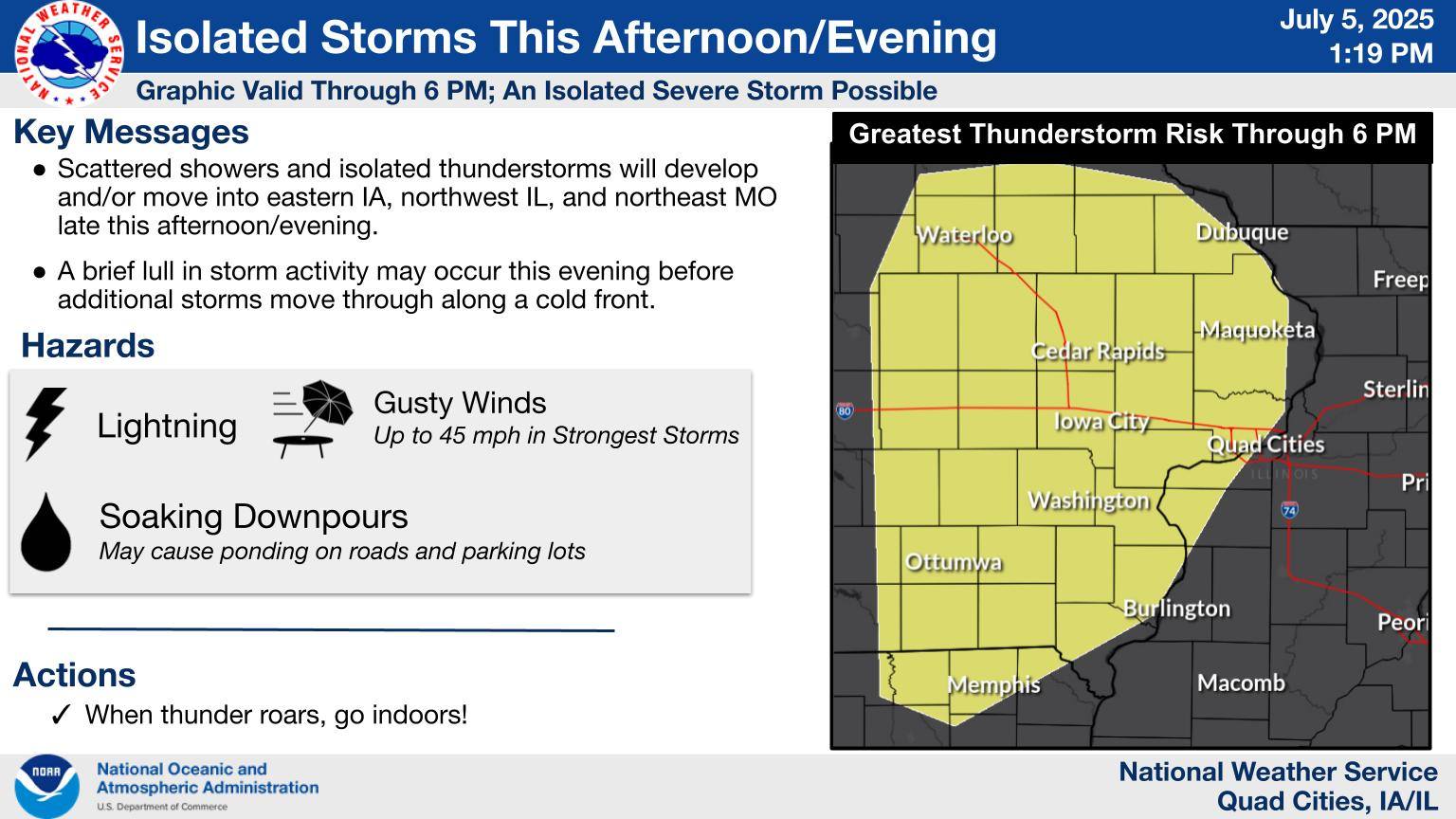 US - Scattered showers and isolated thunderstorms will continue to ...