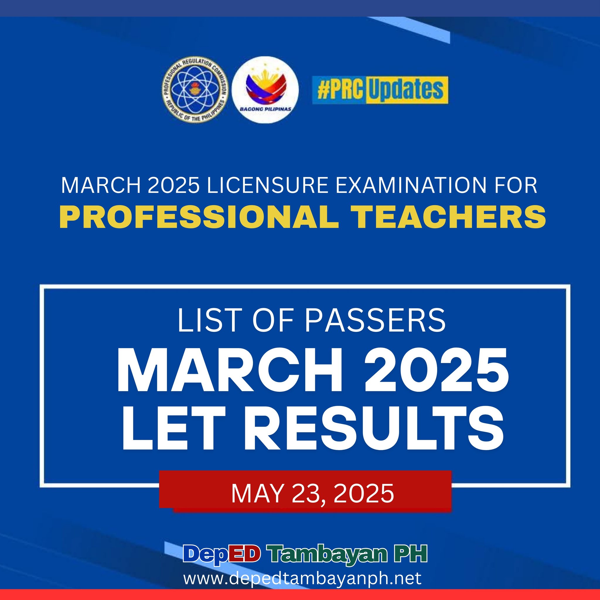Deped - 𝗖𝗢𝗡𝗙𝗜𝗥𝗠𝗘𝗗: The Professional Regulation Commission (PRC) has ...