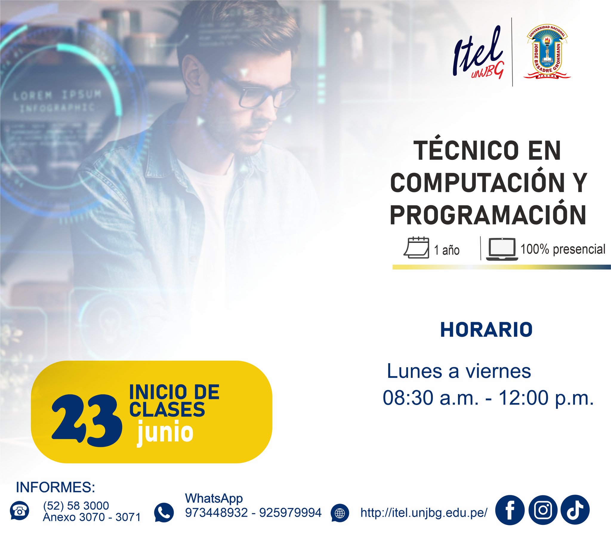 Itel - 🏗️💻 ¡Matrículas abiertas! 📢📢 Matricúlate en la carrera de ...