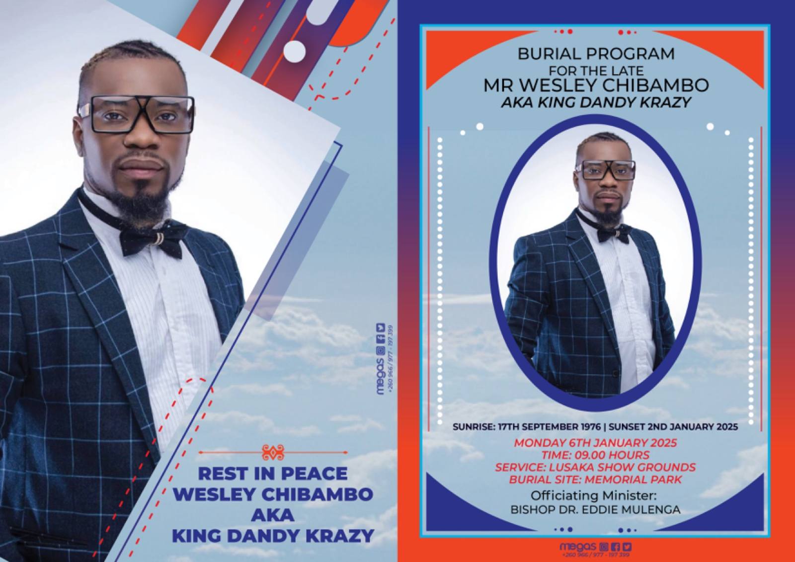 B Flow - OFFICIAL BURIAL PROGRAMME FOR WESLEY CHIBAMBO...